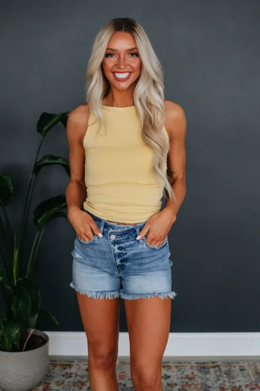 Ariel Basic Tank - Daffodil sold by Wild Oak Boutique