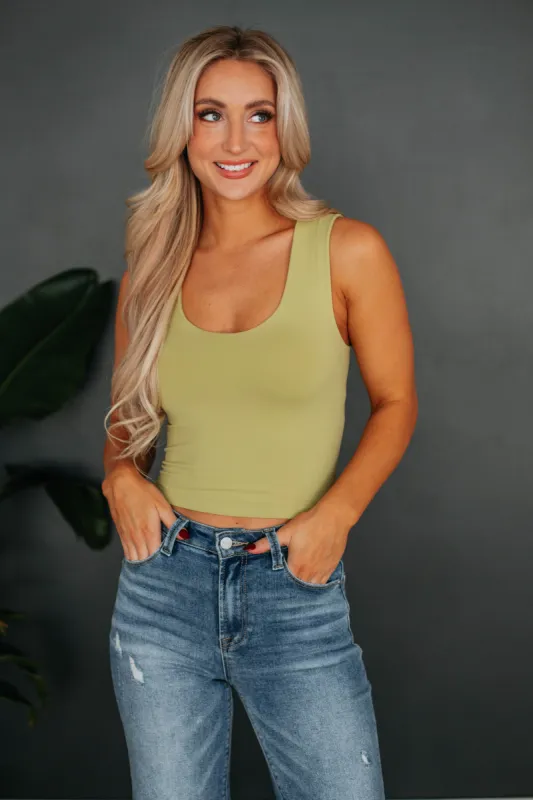 Jetson Seamless Tank - Avocado sold by Wild Oak Boutique