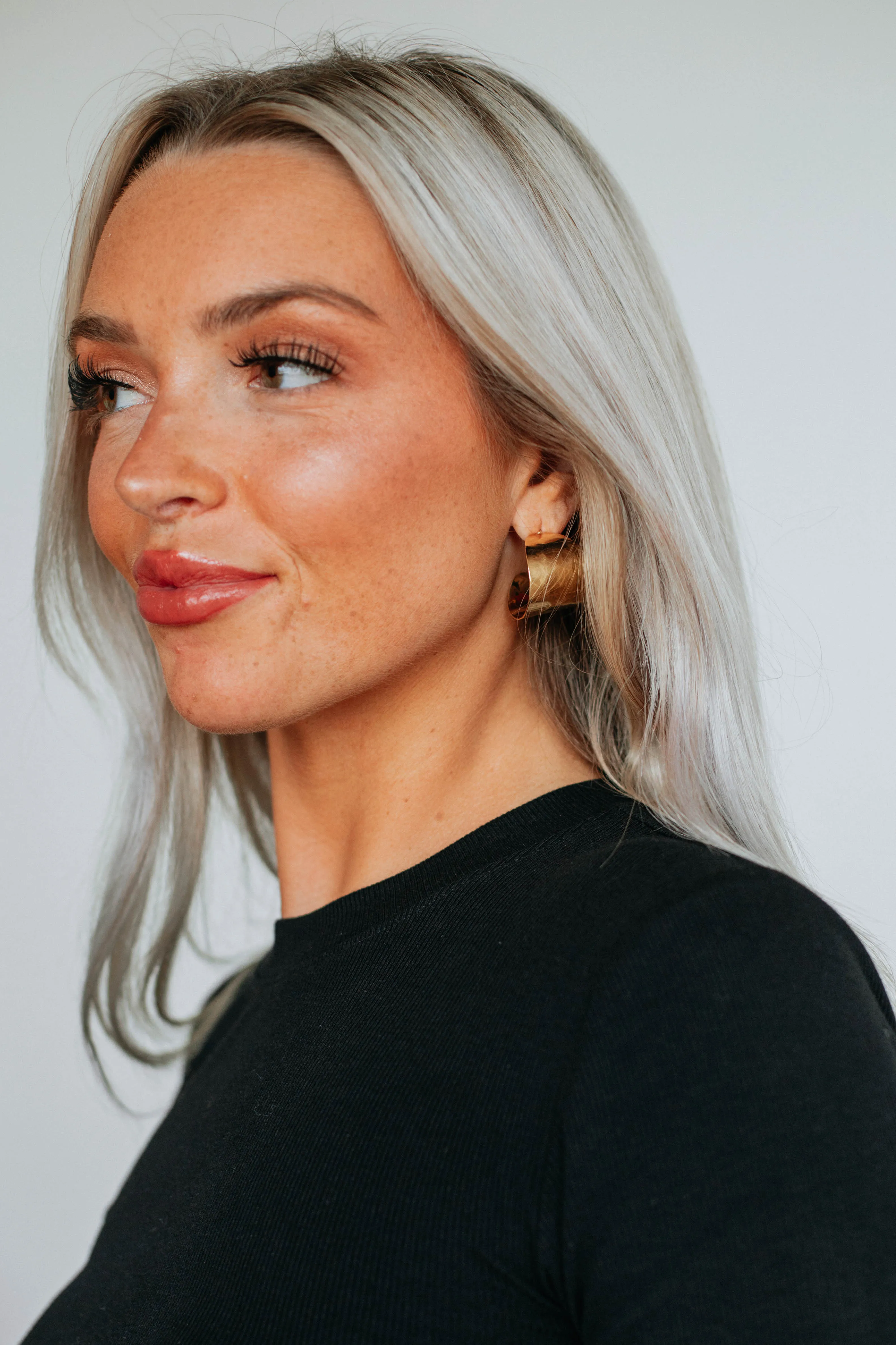 Josina Hoop Earrings sold by Wild Oak Boutique product image thumbnail 2