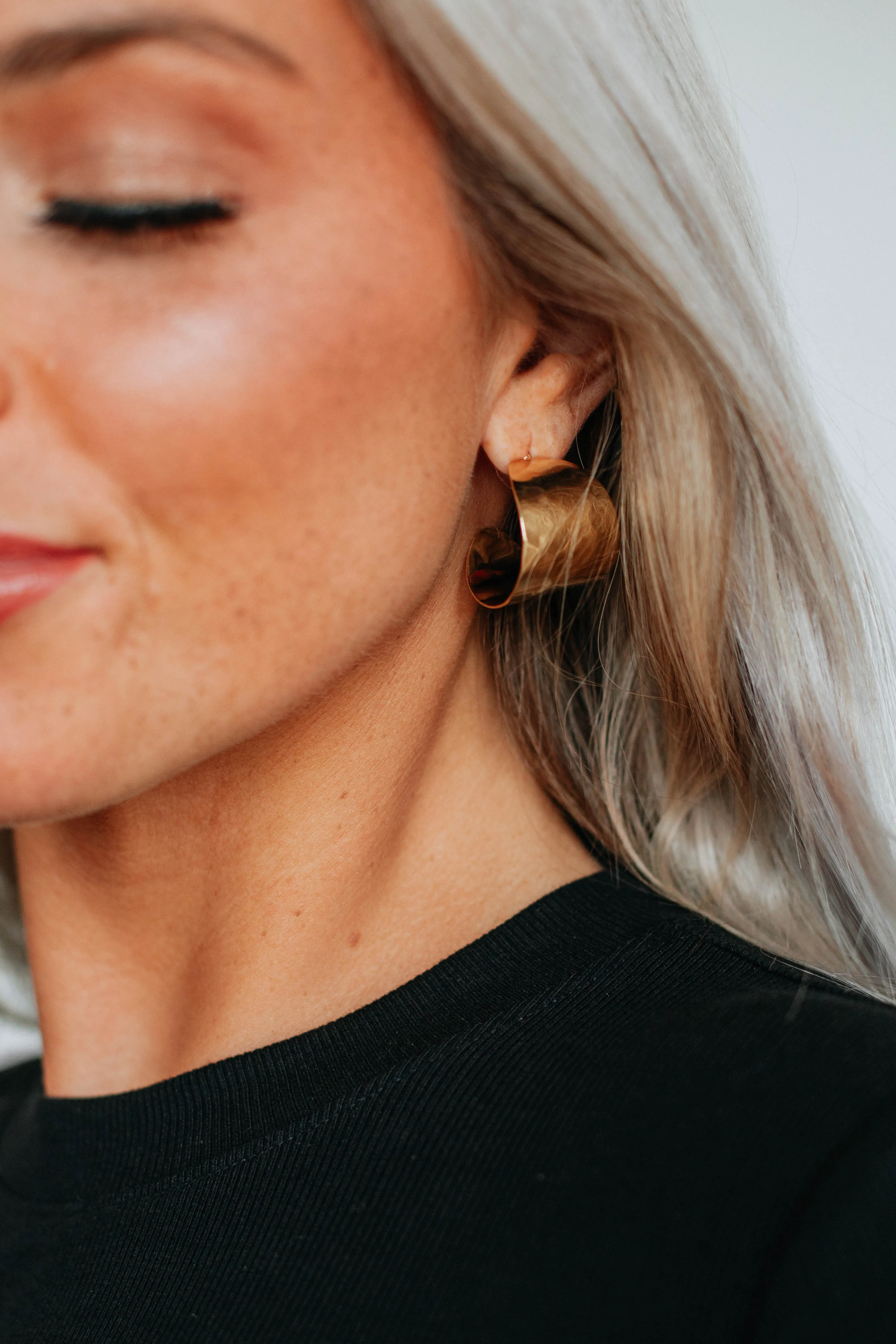 Josina Hoop Earrings sold by Wild Oak Boutique product image thumbnail 3