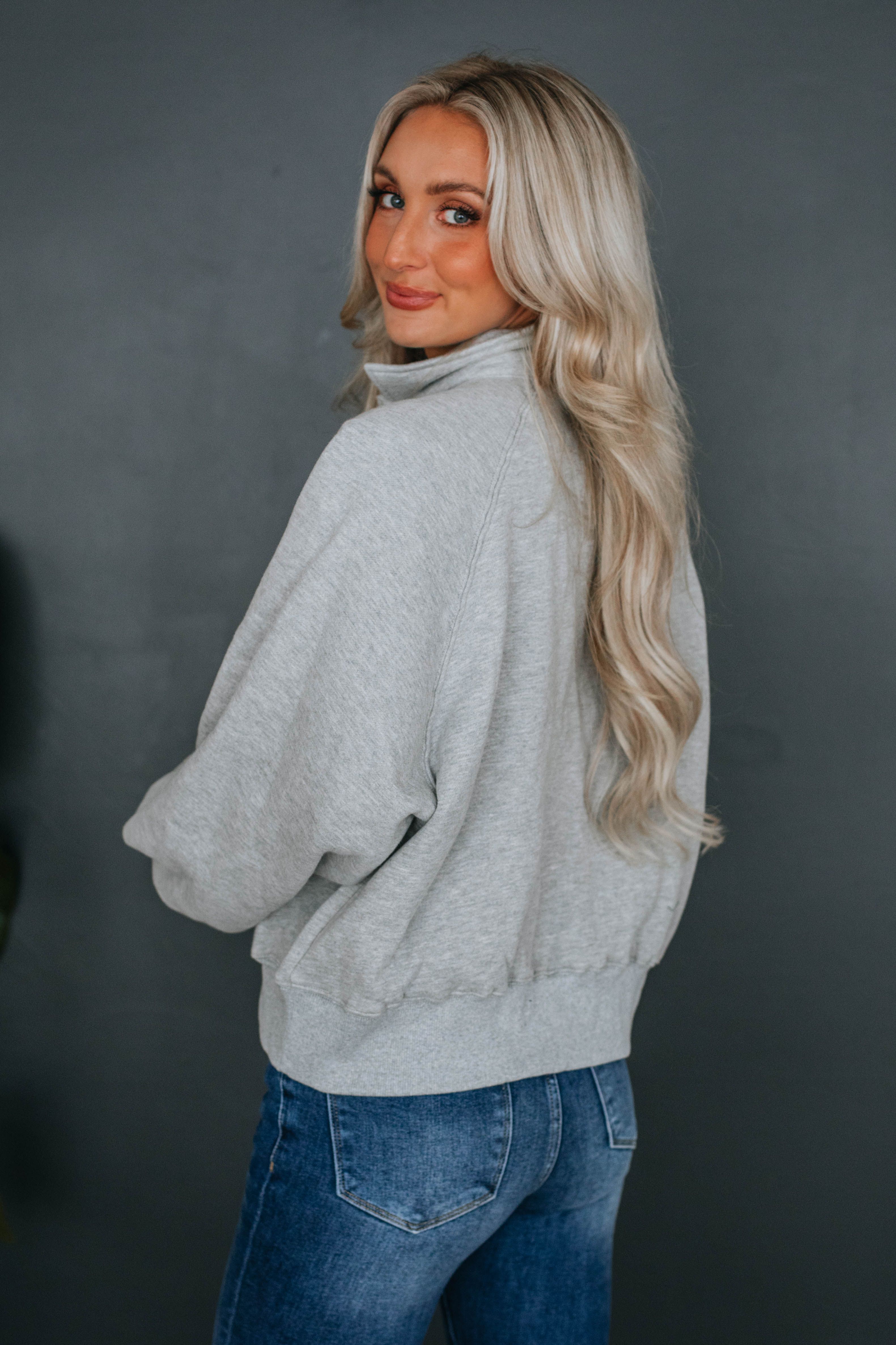 Tulley Pullover - Heather Grey sold by Wild Oak Boutique product image thumbnail 3