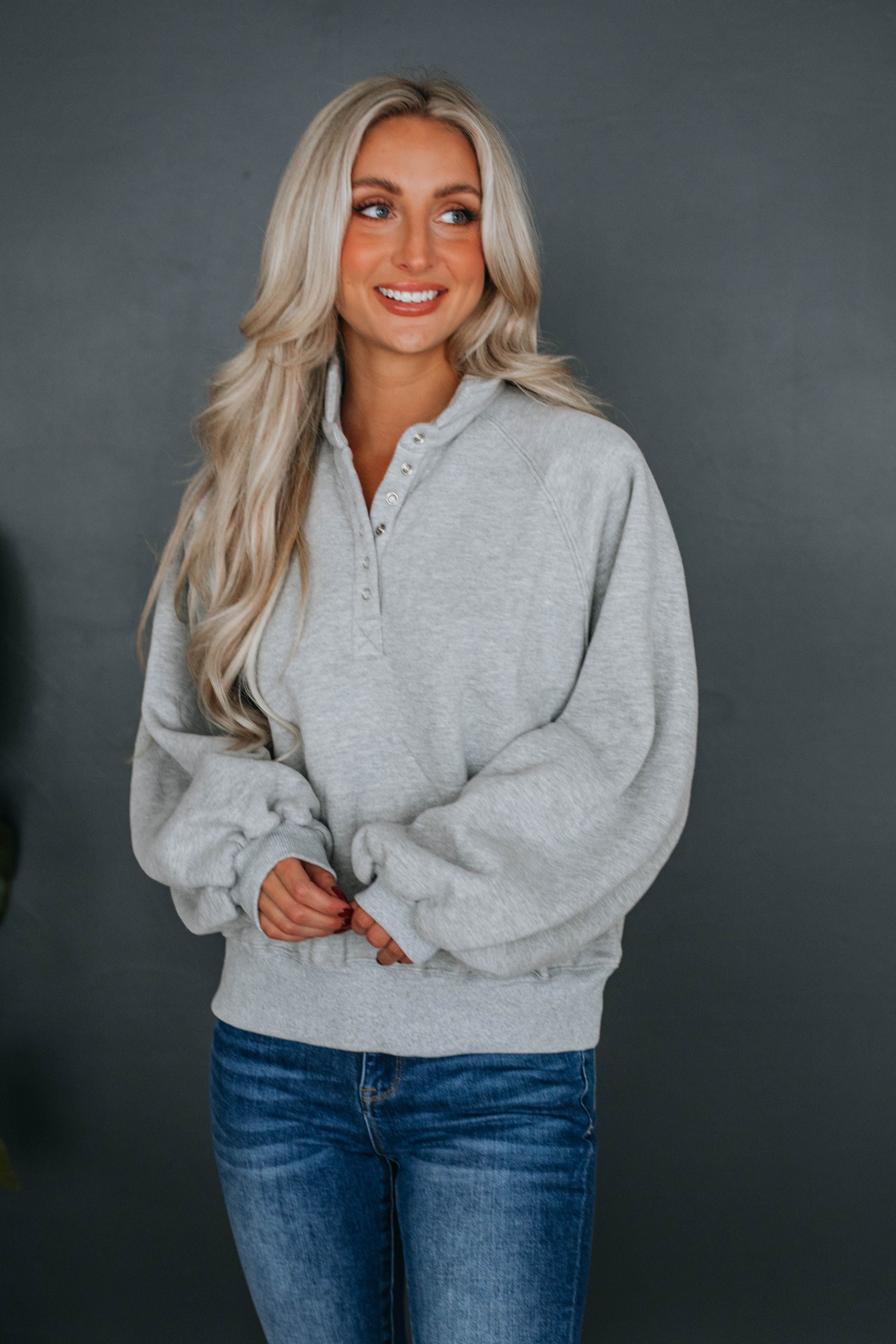 Tulley Pullover - Heather Grey sold by Wild Oak Boutique product image thumbnail 5