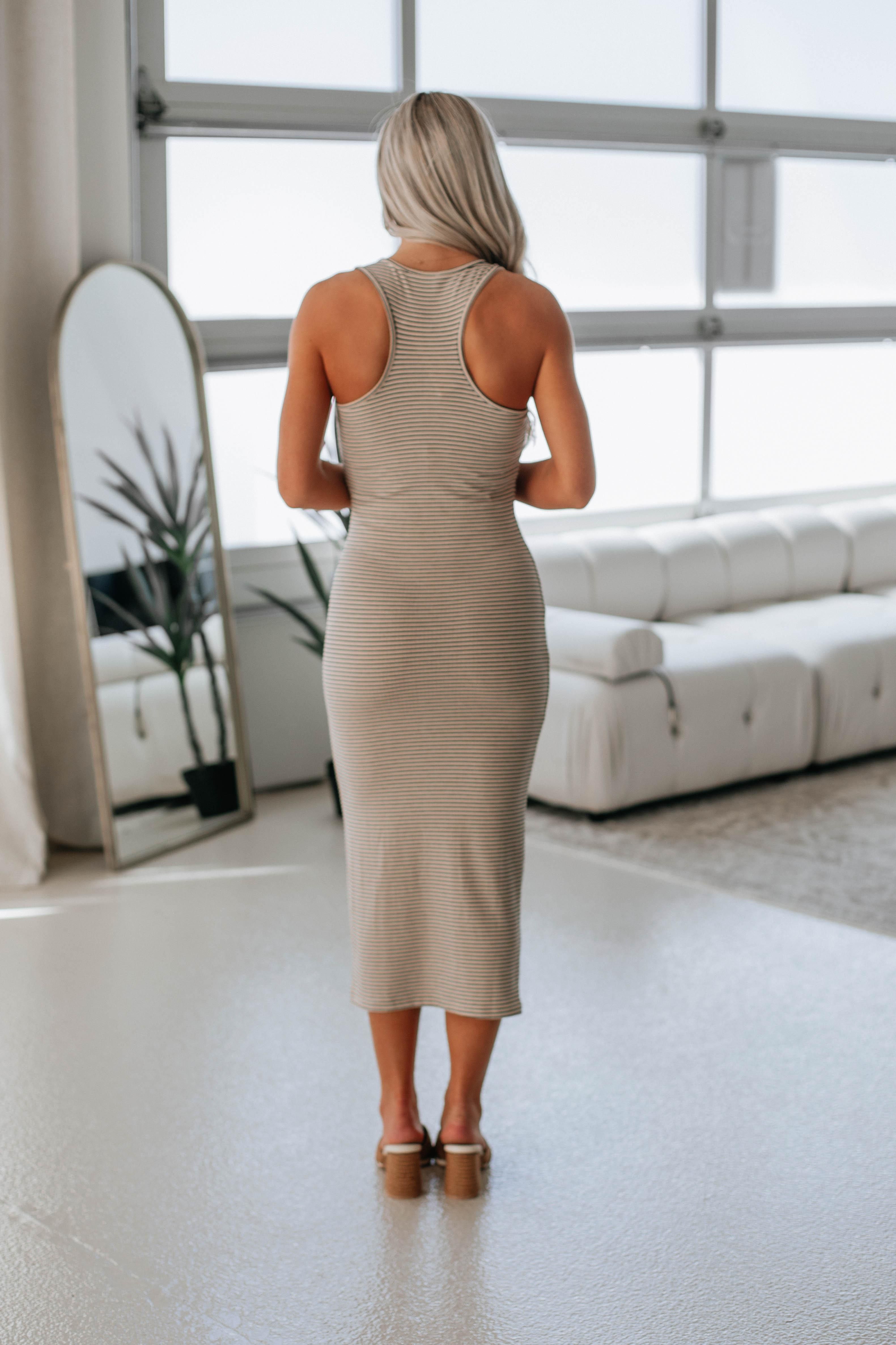 Marsha Midi Dress - Sand sold by Wild Oak Boutique product image thumbnail 4