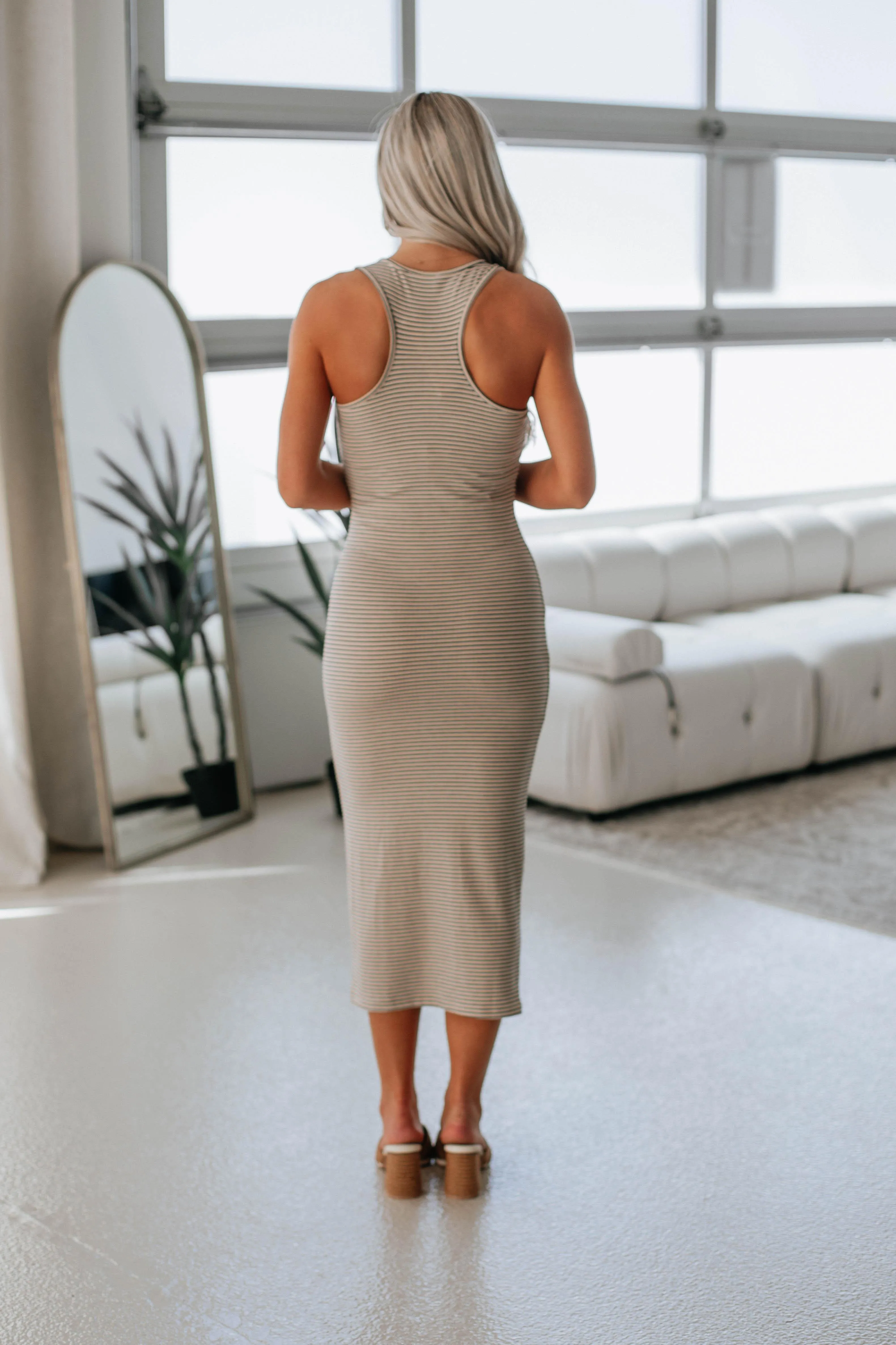 Marsha Midi Dress - Sand sold by Wild Oak Boutique product image thumbnail 4