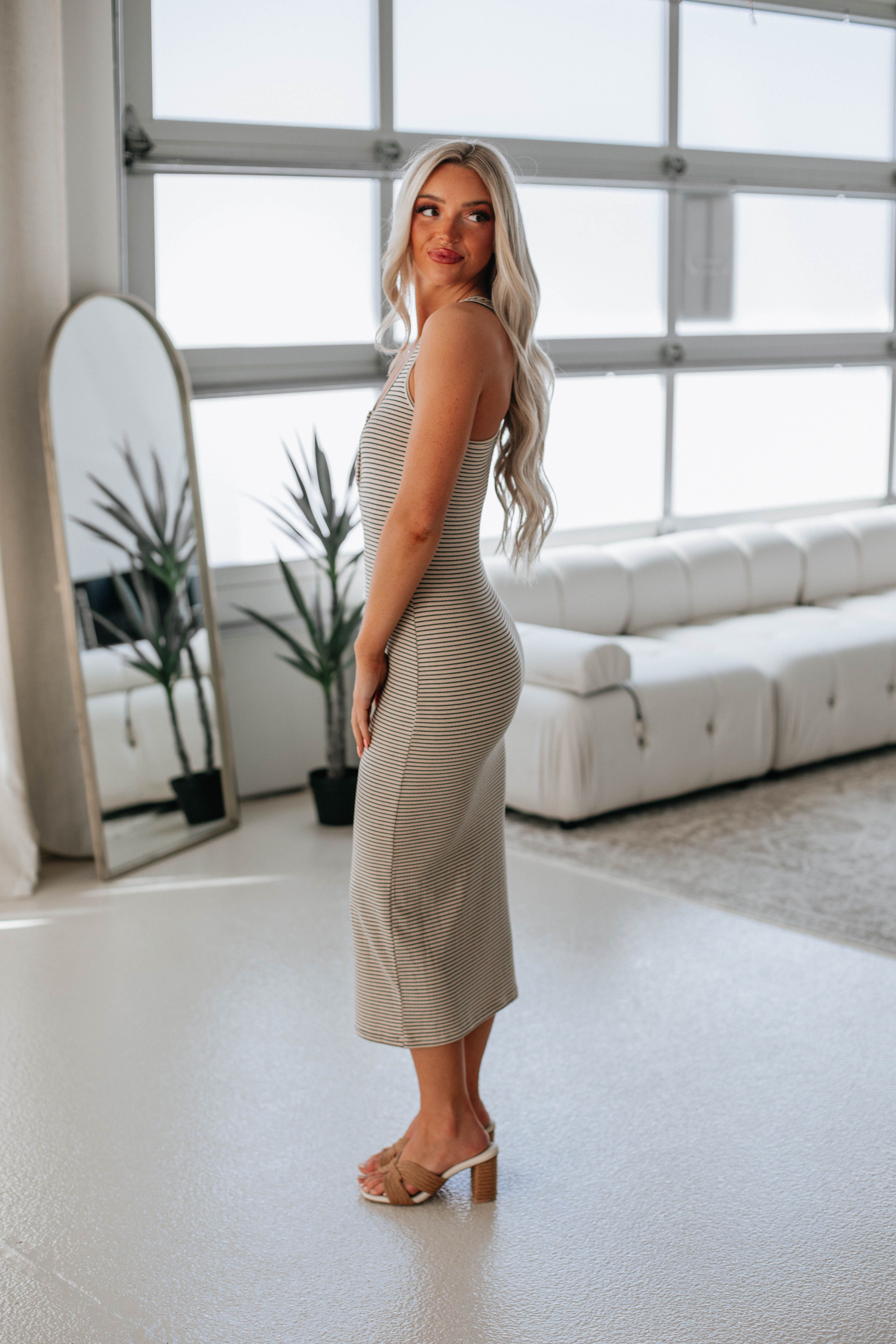 Marsha Midi Dress - Sand sold by Wild Oak Boutique product image thumbnail 2