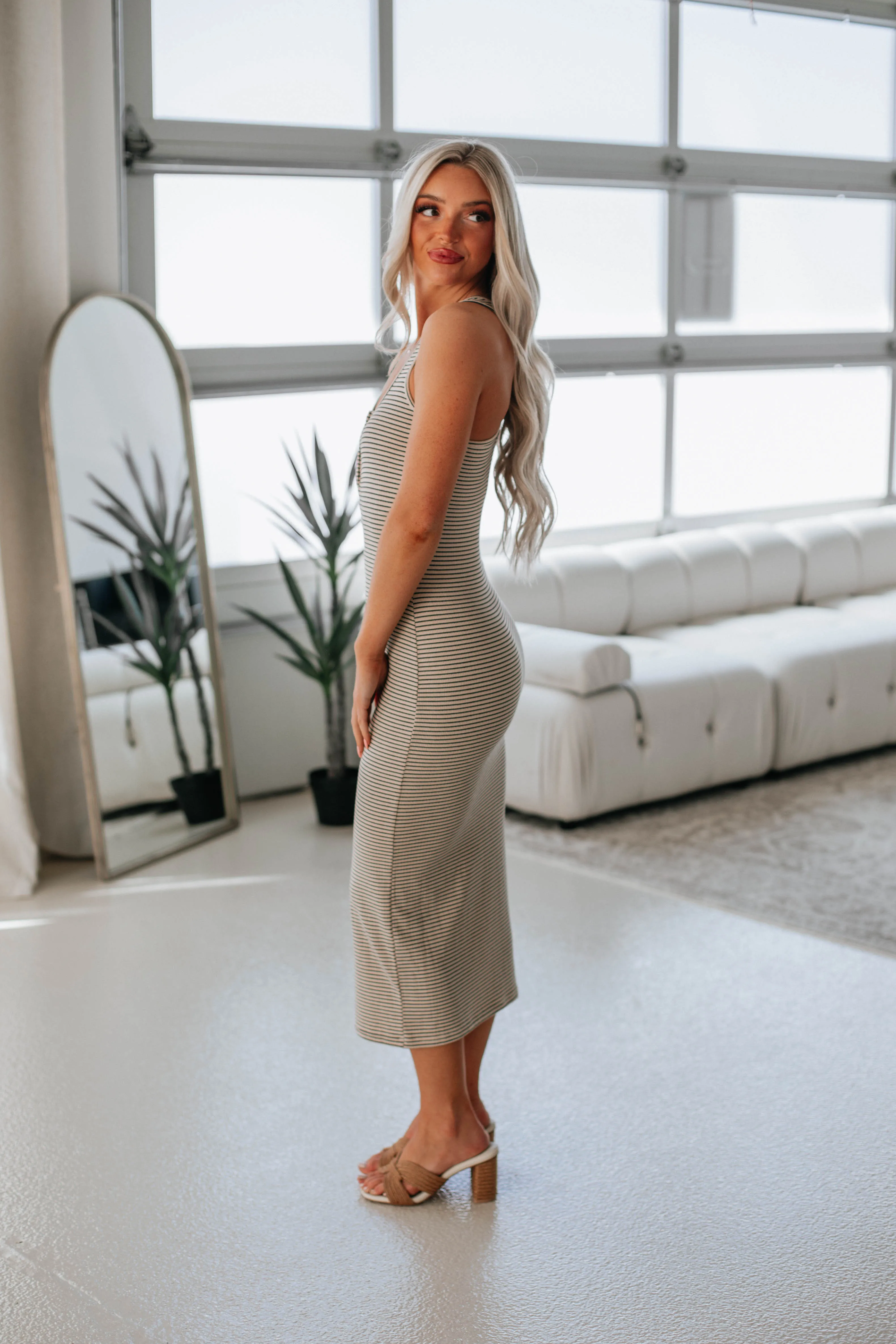 Marsha Midi Dress - Sand sold by Wild Oak Boutique product image thumbnail 2