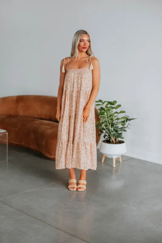 Lucianna Floral Midi Dress sold by Wild Oak Boutique