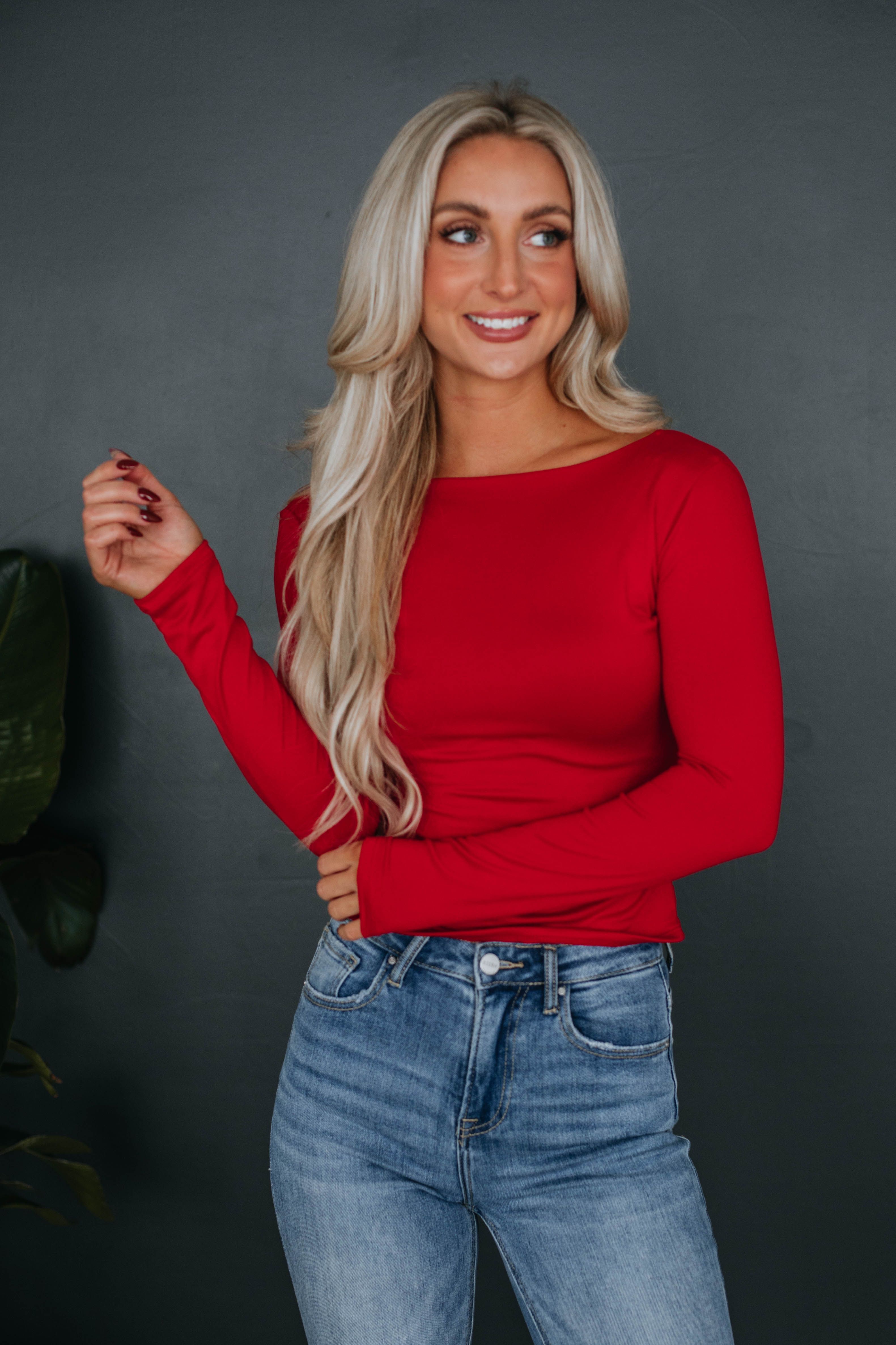 Ronin Long Sleeve Top - Red sold by Wild Oak Boutique product image thumbnail 4