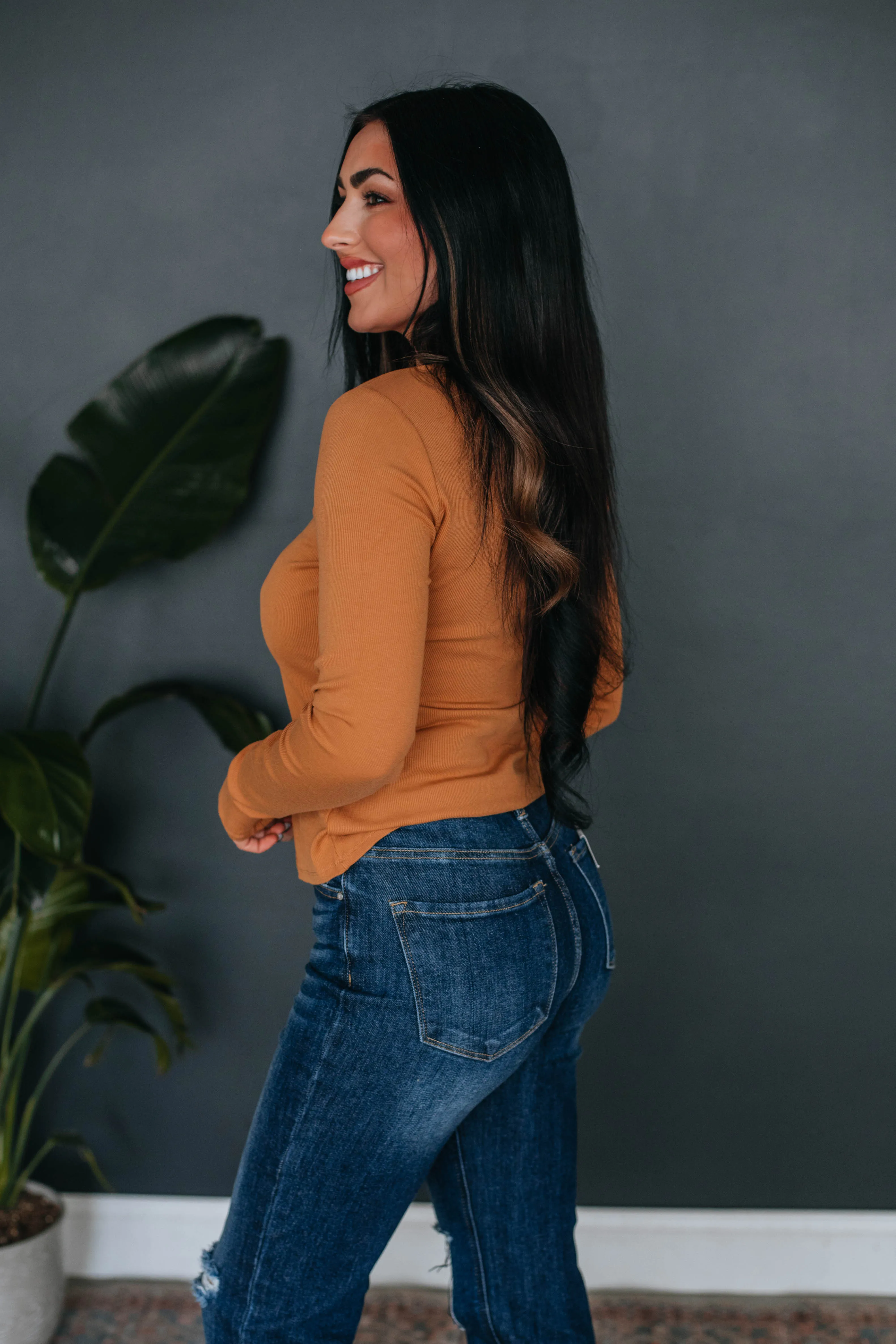 Kiara Ribbed Top - Light Camel sold by Wild Oak Boutique product image thumbnail 4