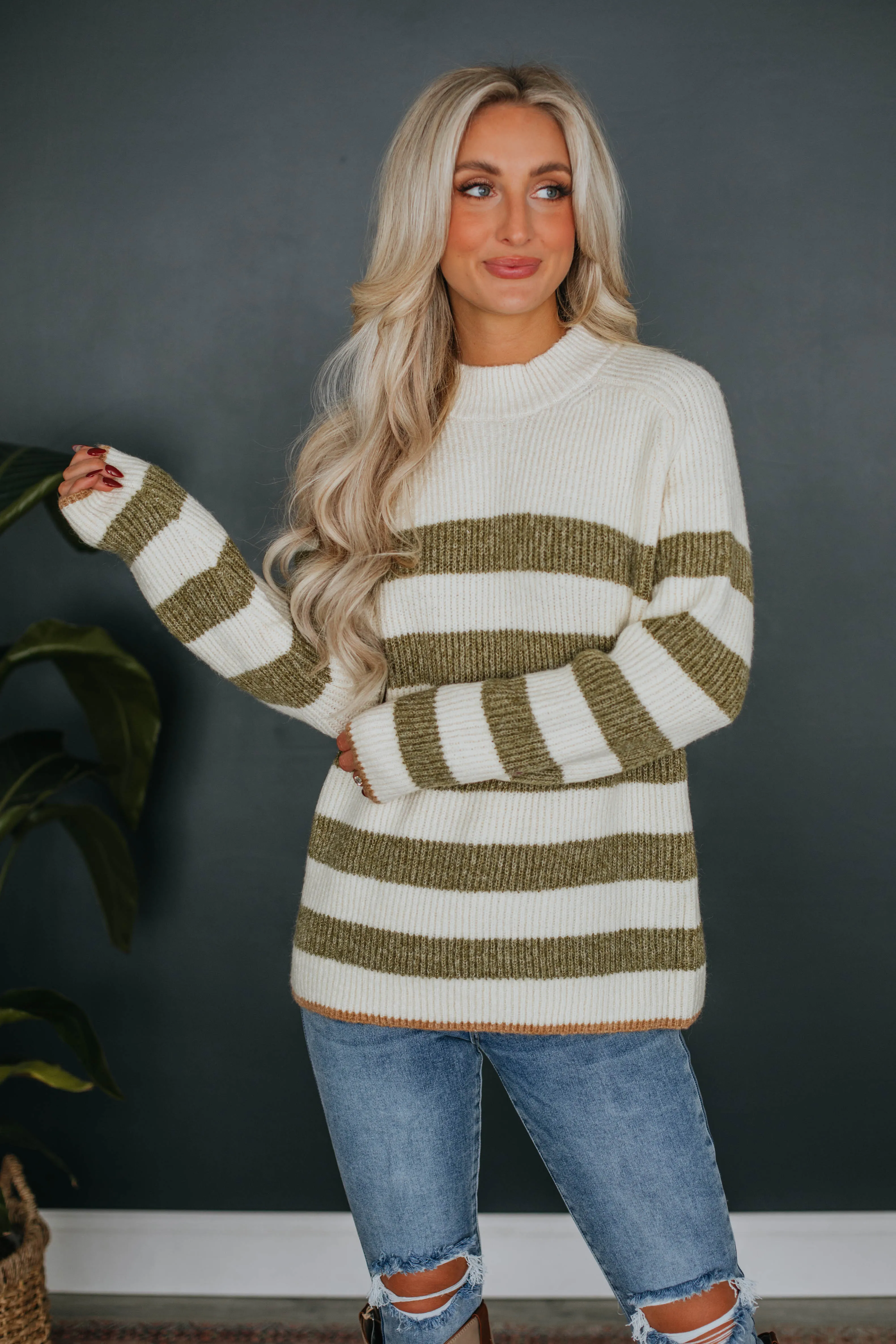 Perry Striped Sweater sold by Wild Oak Boutique