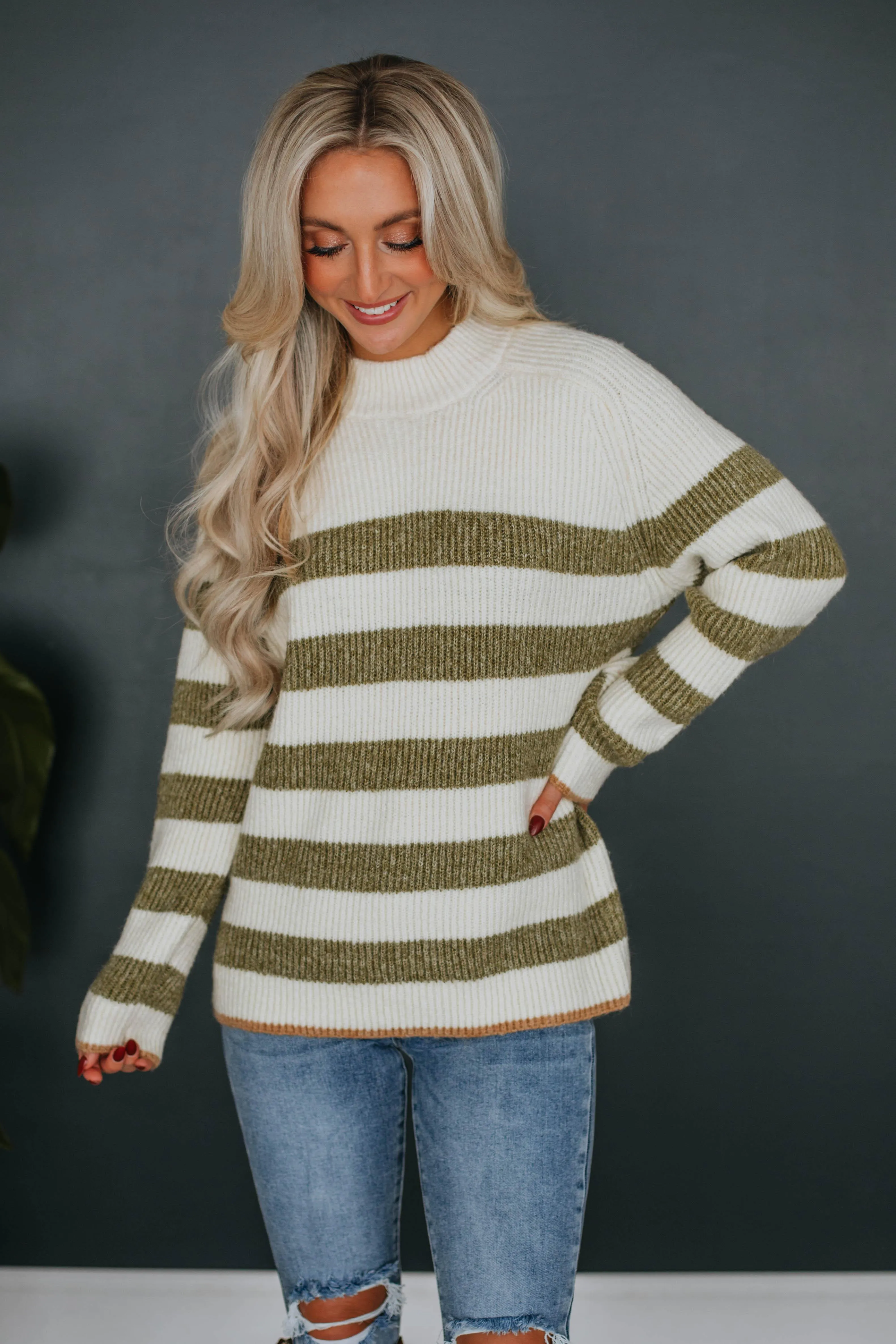 Perry Striped Sweater sold by Wild Oak Boutique product image thumbnail 5