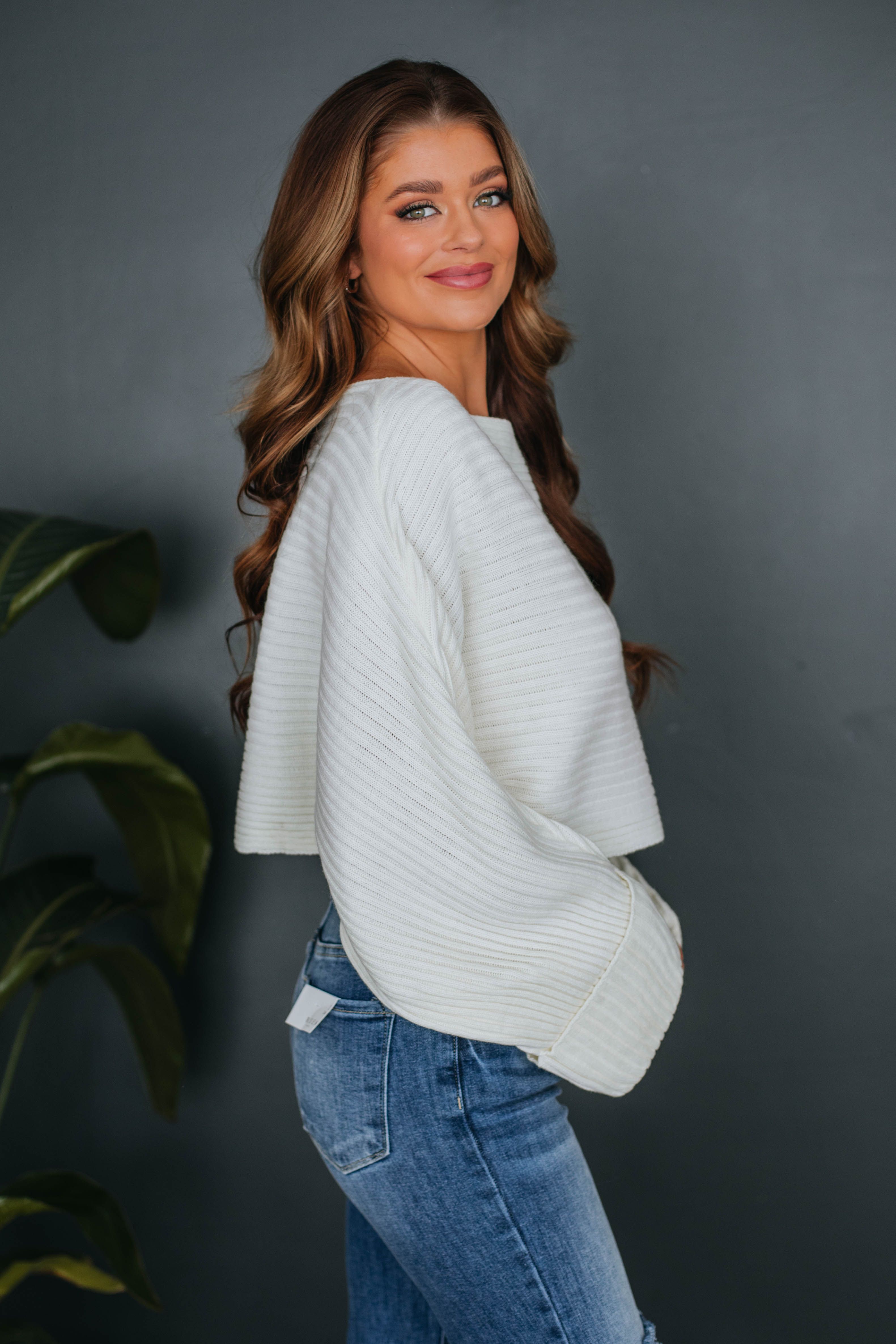 Malcolm Cropped Sweater - Ivory sold by Wild Oak Boutique product image thumbnail 3