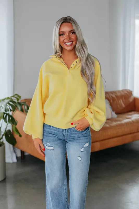 Tulley Pullover - Lemon sold by Wild Oak Boutique