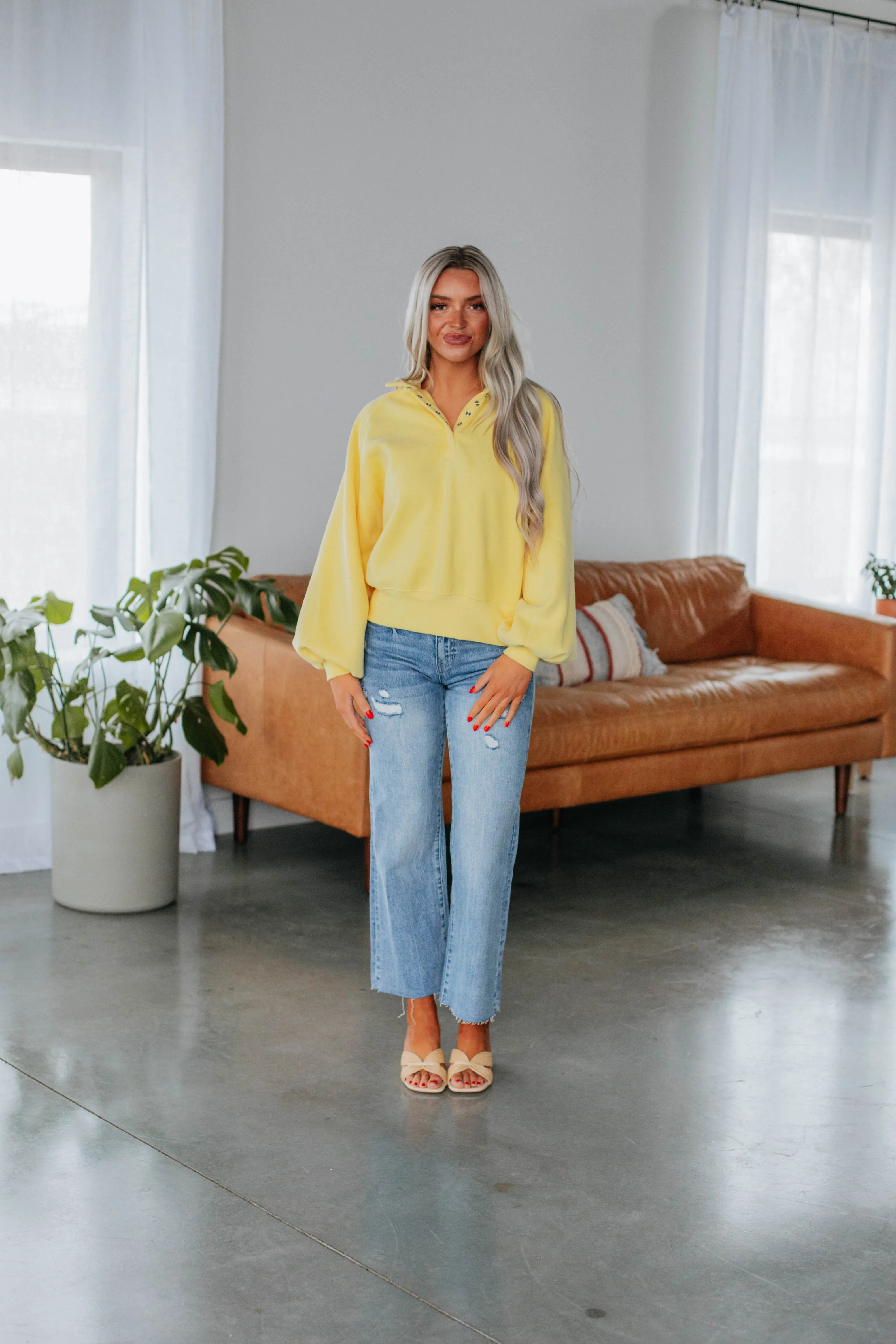 Tulley Pullover - Lemon sold by Wild Oak Boutique product image thumbnail 2