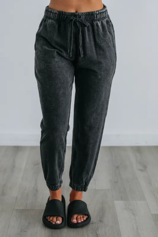 Trinity Lounge Joggers - Vintage Black made by Wild Oak Boutique