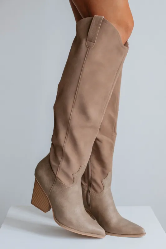 No Comparison Boots - Taupe sold by Wild Oak Boutique