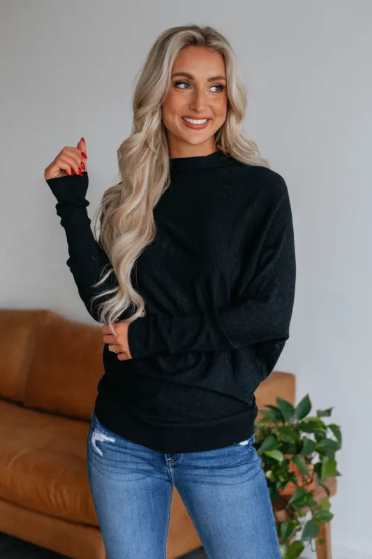Colman Lightweight Sweater - Black made by Wild Oak Boutique
