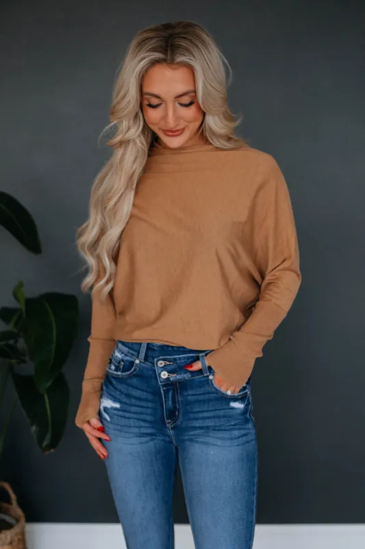 Colman Lightweight Sweater - Light Camel sold by Wild Oak Boutique