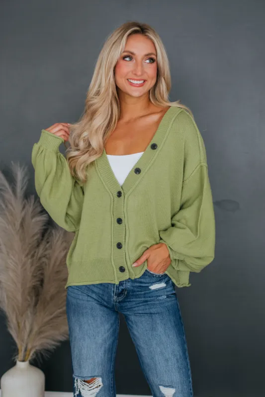Loretta Cardigan - Avocado sold by Wild Oak Boutique