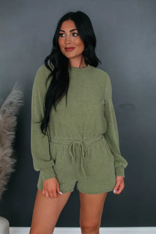 Hewitt Ribbed Romper sold by Wild Oak Boutique