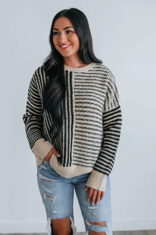Sella Striped Sweater sold by Wild Oak Boutique