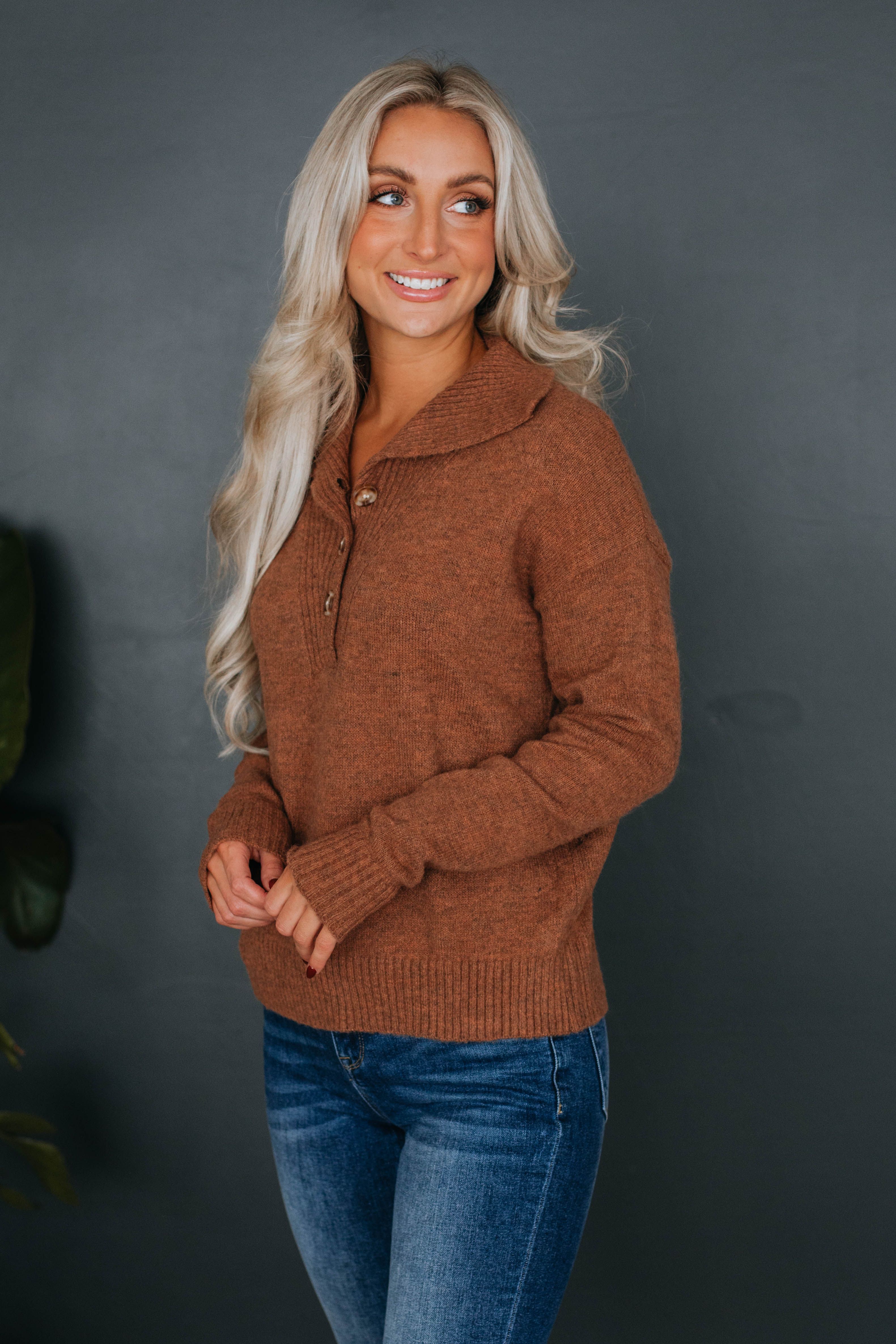 Ronnie Sweater - Chestnut sold by Wild Oak Boutique product image thumbnail 5
