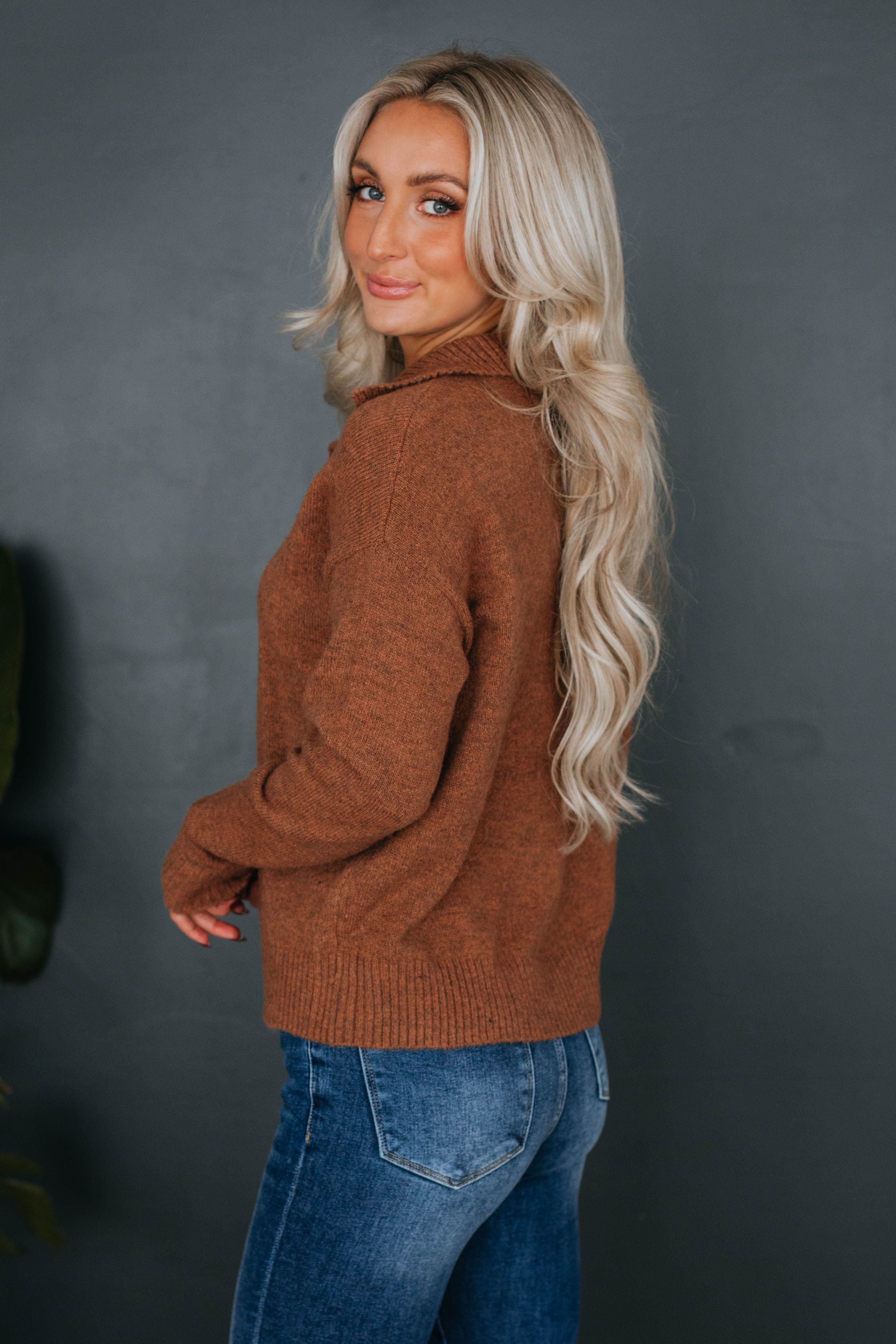 Ronnie Sweater - Chestnut sold by Wild Oak Boutique product image thumbnail 3