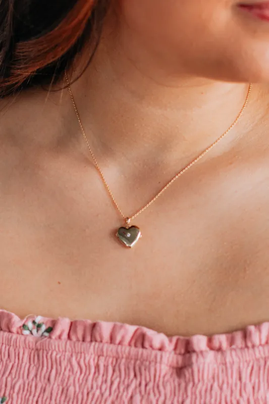 Love Story Locket Necklace - Gold sold by Wild Oak Boutique