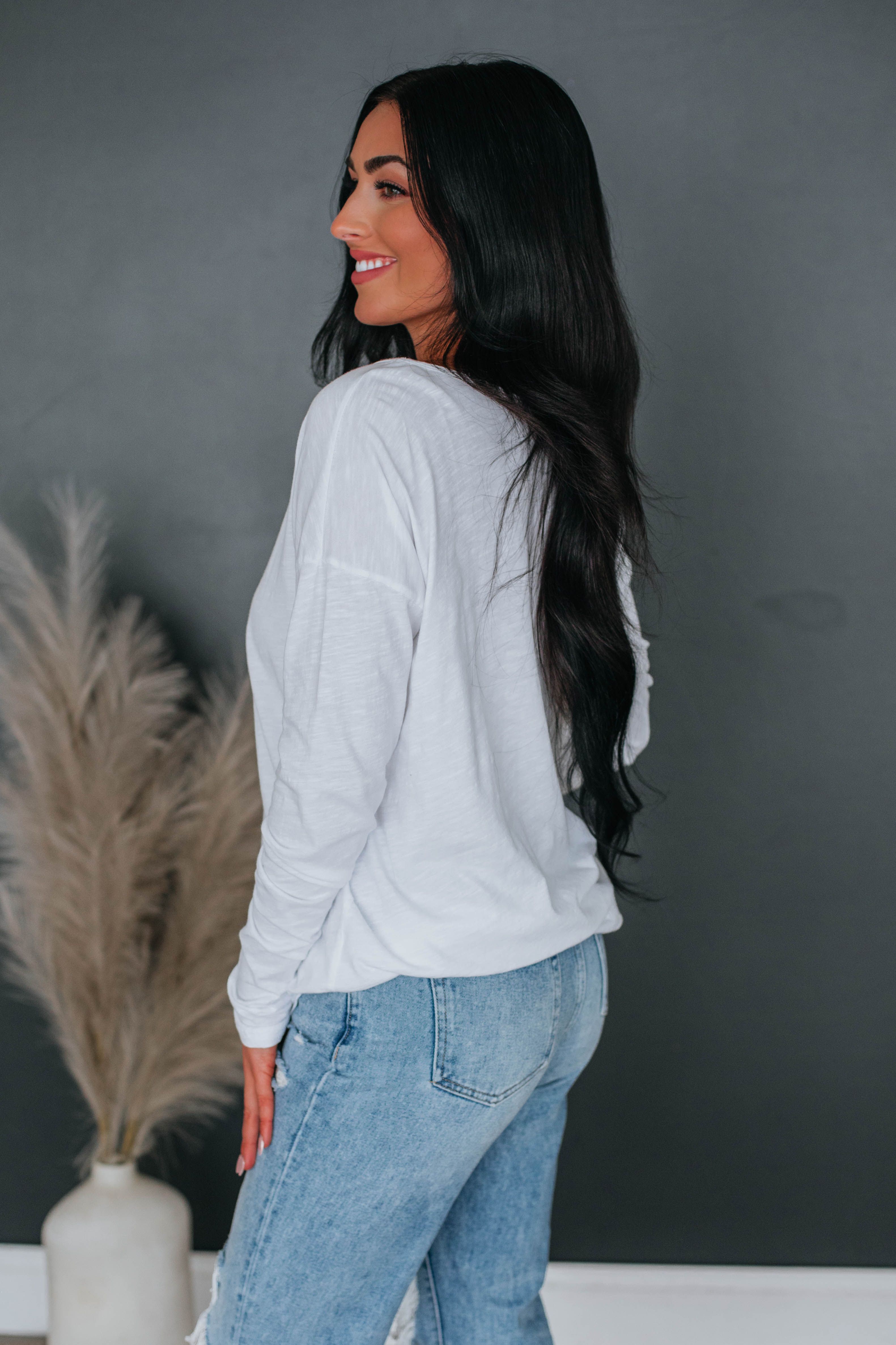 Giada Basic Top - Ivory sold by Wild Oak Boutique product image thumbnail 3