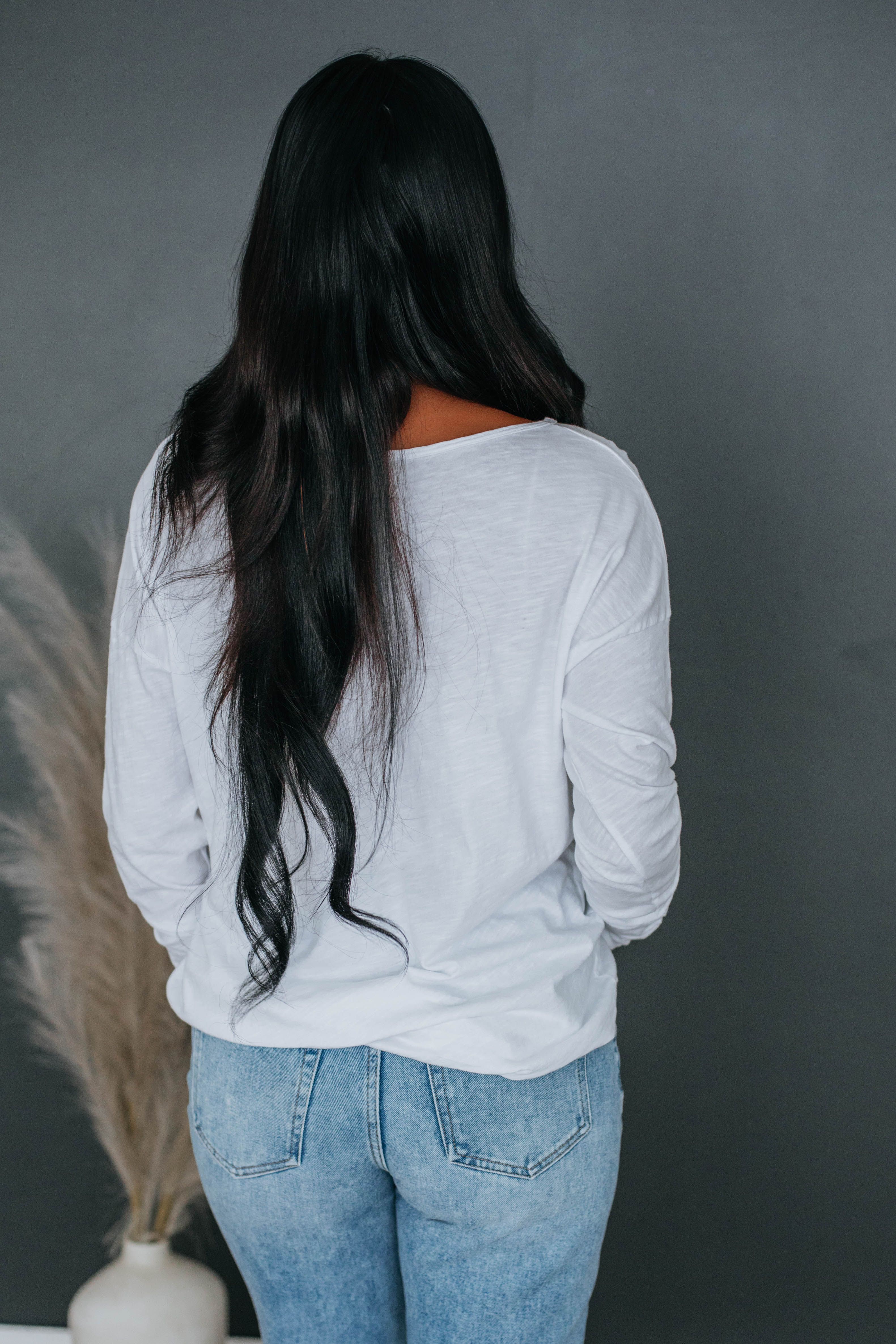 Giada Basic Top - Ivory sold by Wild Oak Boutique product image thumbnail 4