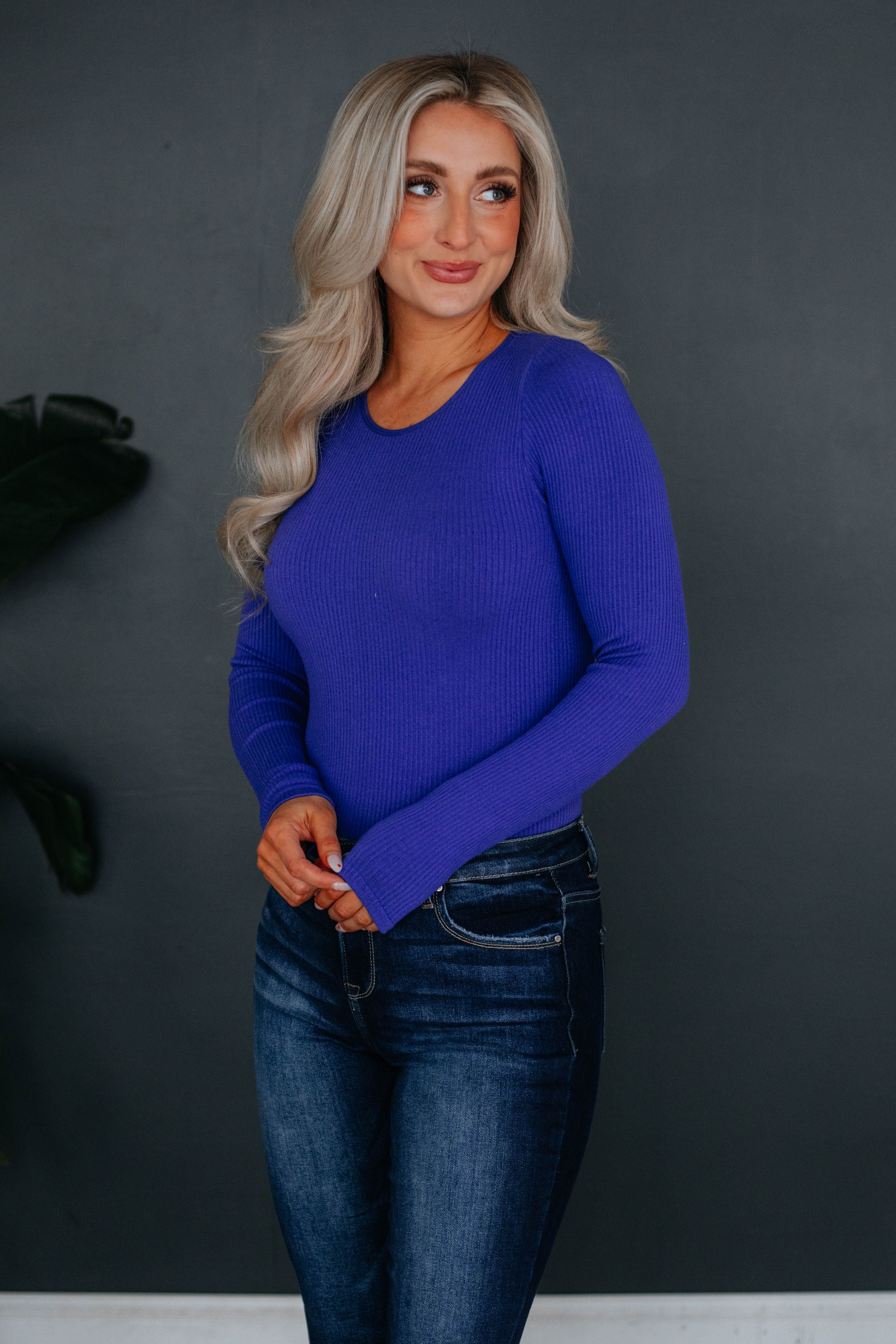 Oliver Ribbed Bodysuit - Indigo sold by Wild Oak Boutique product image thumbnail 5