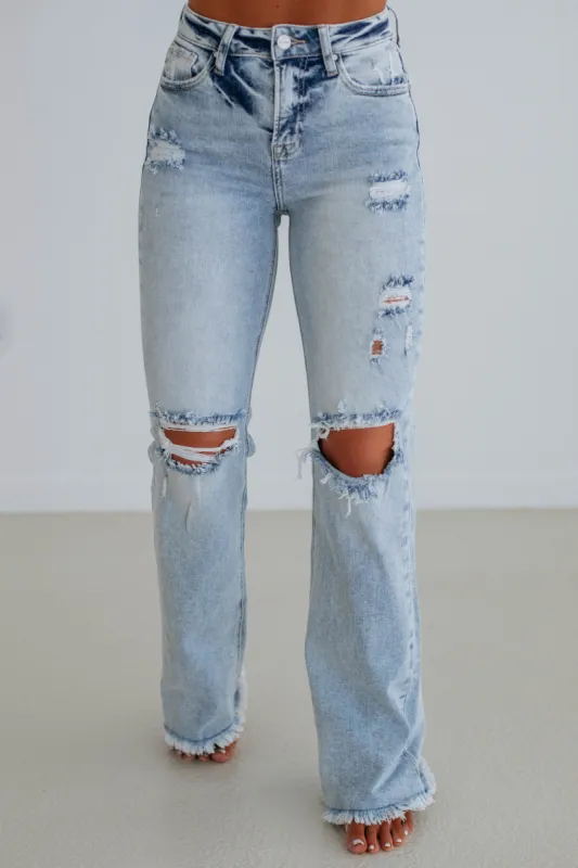 Eloise Risen Jeans - Light Wash sold by Wild Oak Boutique