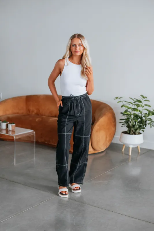 On The Go Pants - Black sold by Wild Oak Boutique