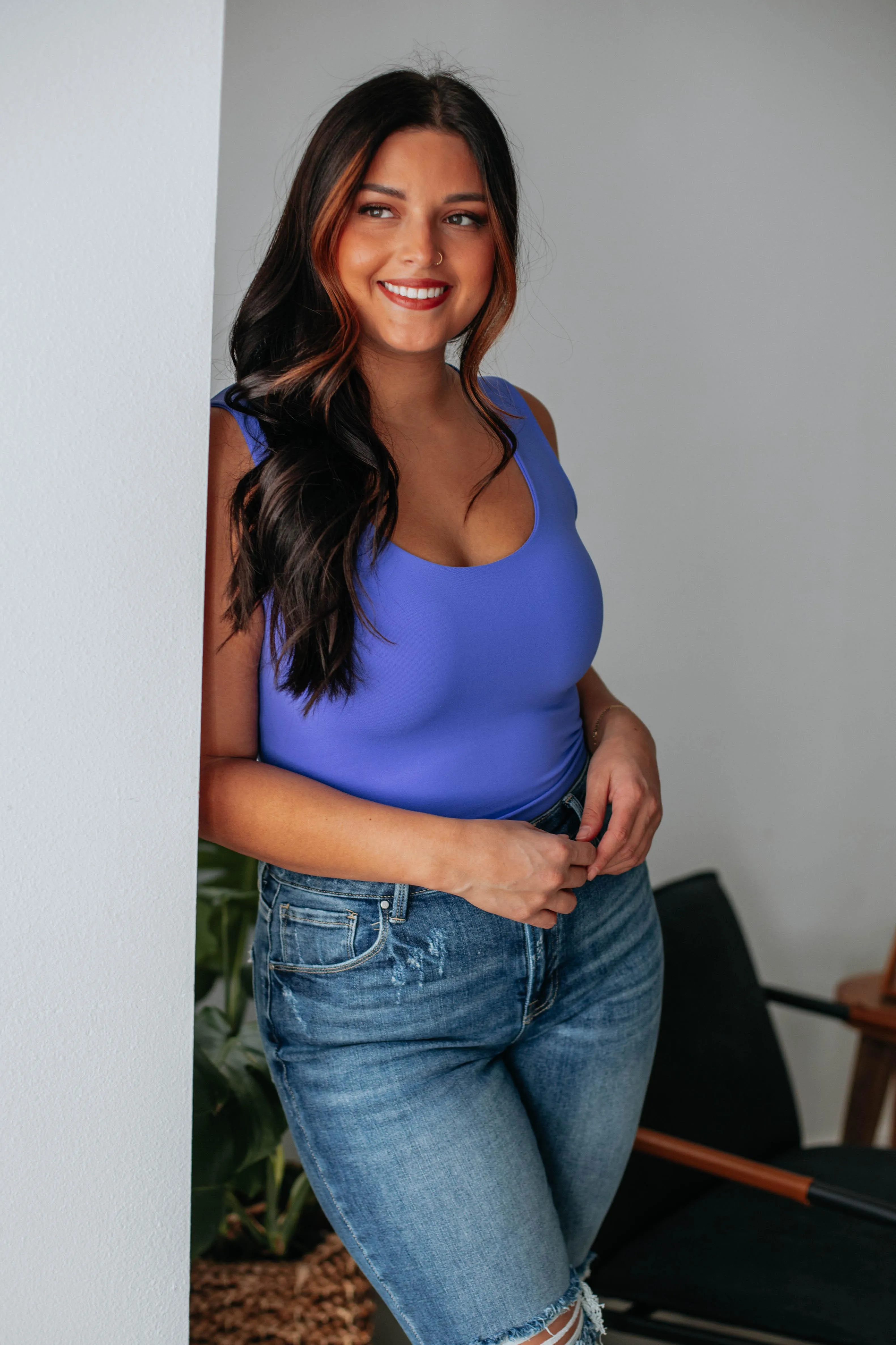 Jetson Seamless Tank - Periwinkle sold by Wild Oak Boutique product image thumbnail 3