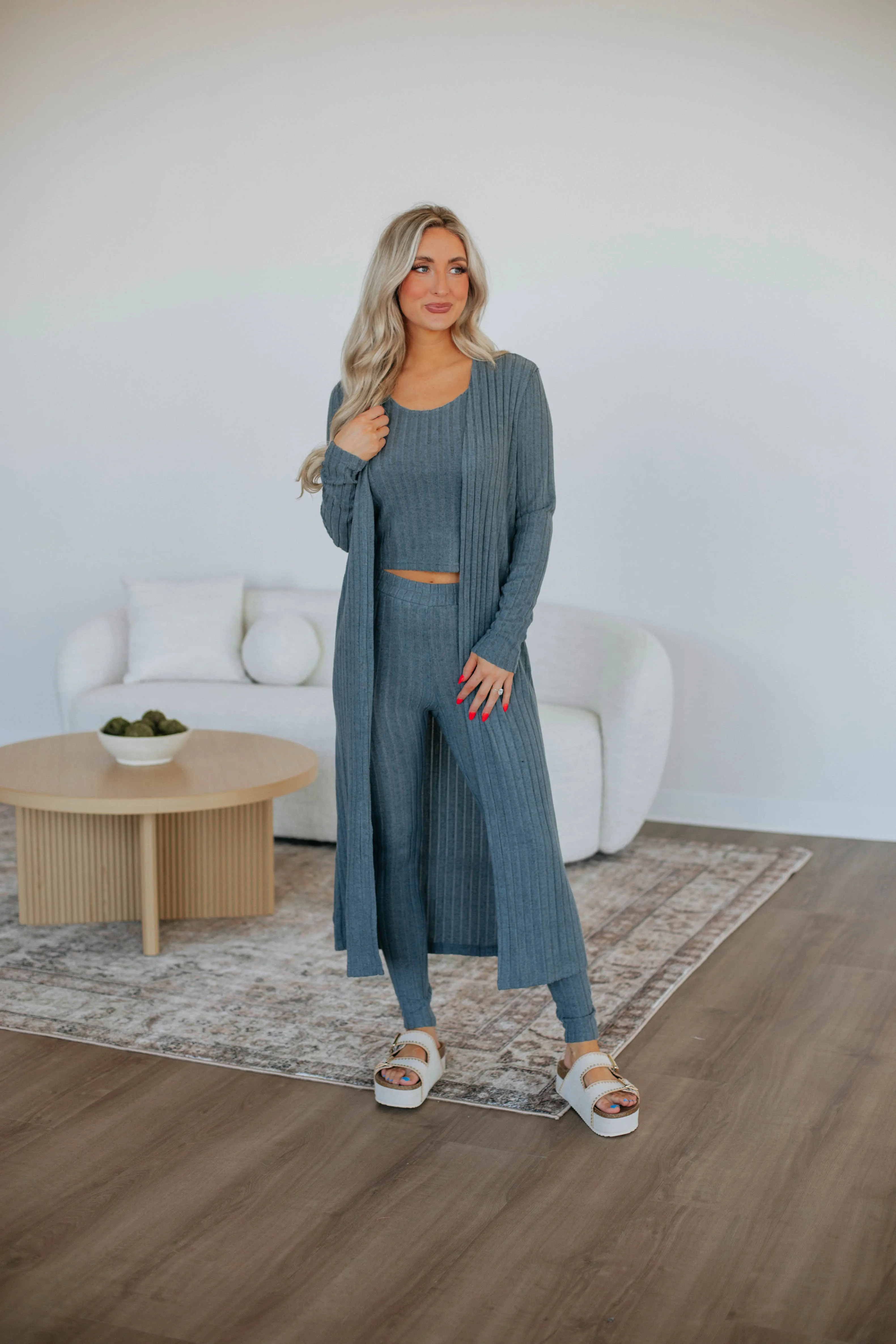 Get Cozy Cardigan - Slate sold by Wild Oak Boutique