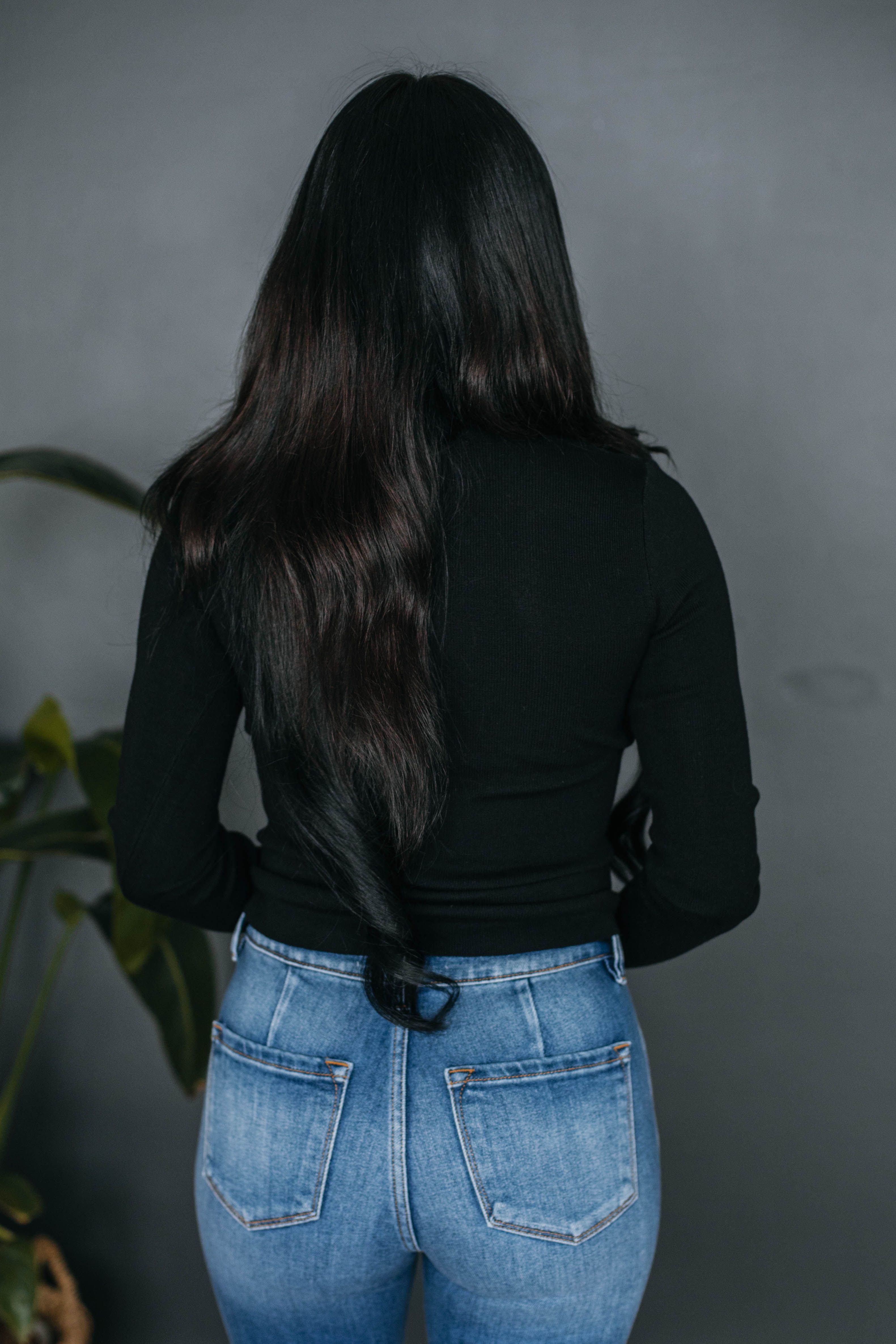 Trey Mock Neck Top - Black sold by Wild Oak Boutique product image thumbnail 5