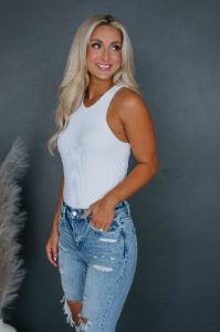 Rian Ribbed Bodysuit - Ivory sold by Wild Oak Boutique