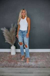 Rian Ribbed Bodysuit - Ivory sold by Wild Oak Boutique