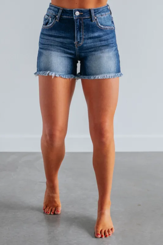 Gabby Risen Shorts - Dark Wash sold by Wild Oak Boutique