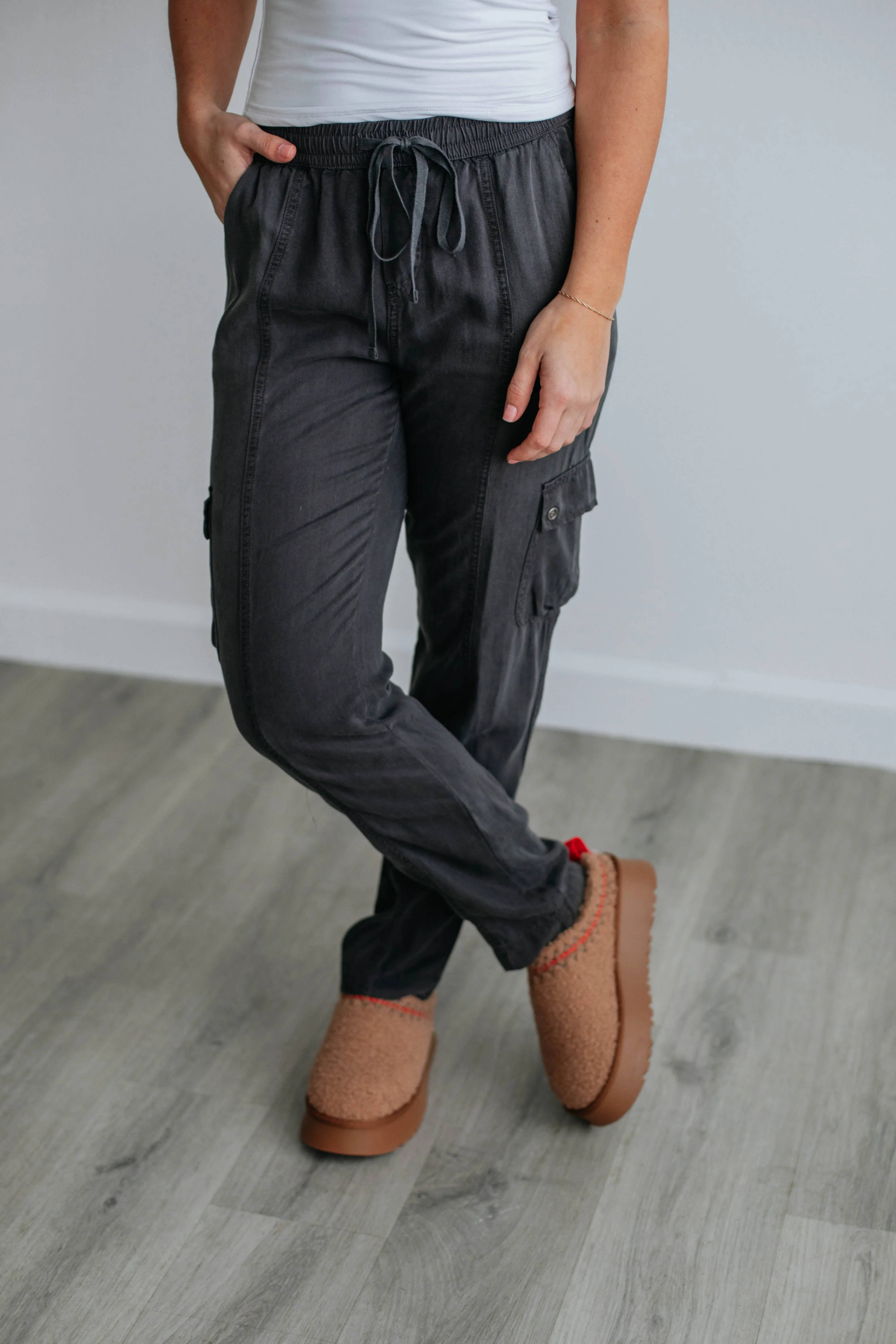 Sailor Cargo Pants - Charcoal sold by Wild Oak Boutique product image thumbnail 2