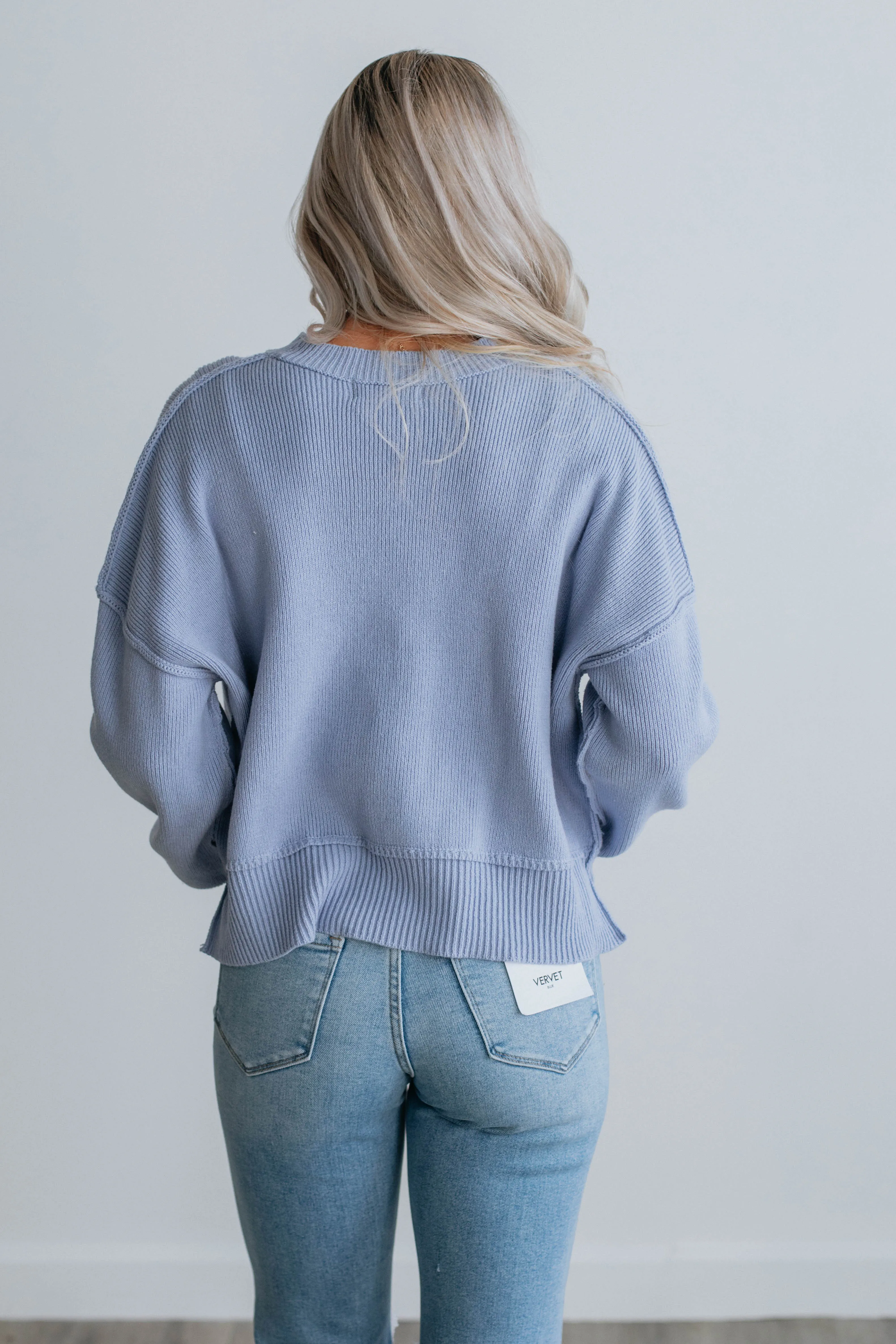 Embrie Sweater - Powder Blue sold by Wild Oak Boutique product image thumbnail 4