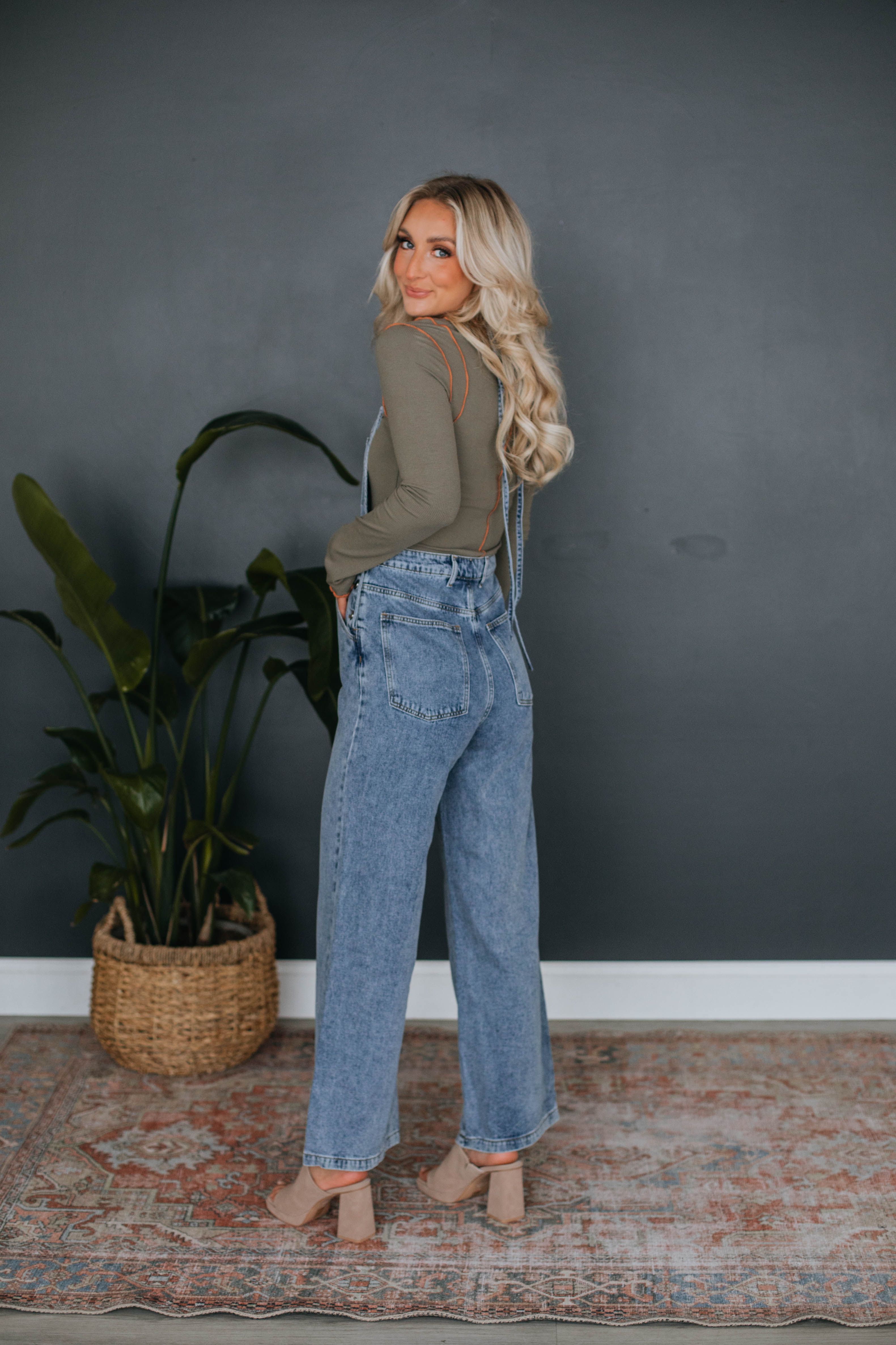 Kenleigh Denim Jumpsuit sold by Wild Oak Boutique product image thumbnail 5