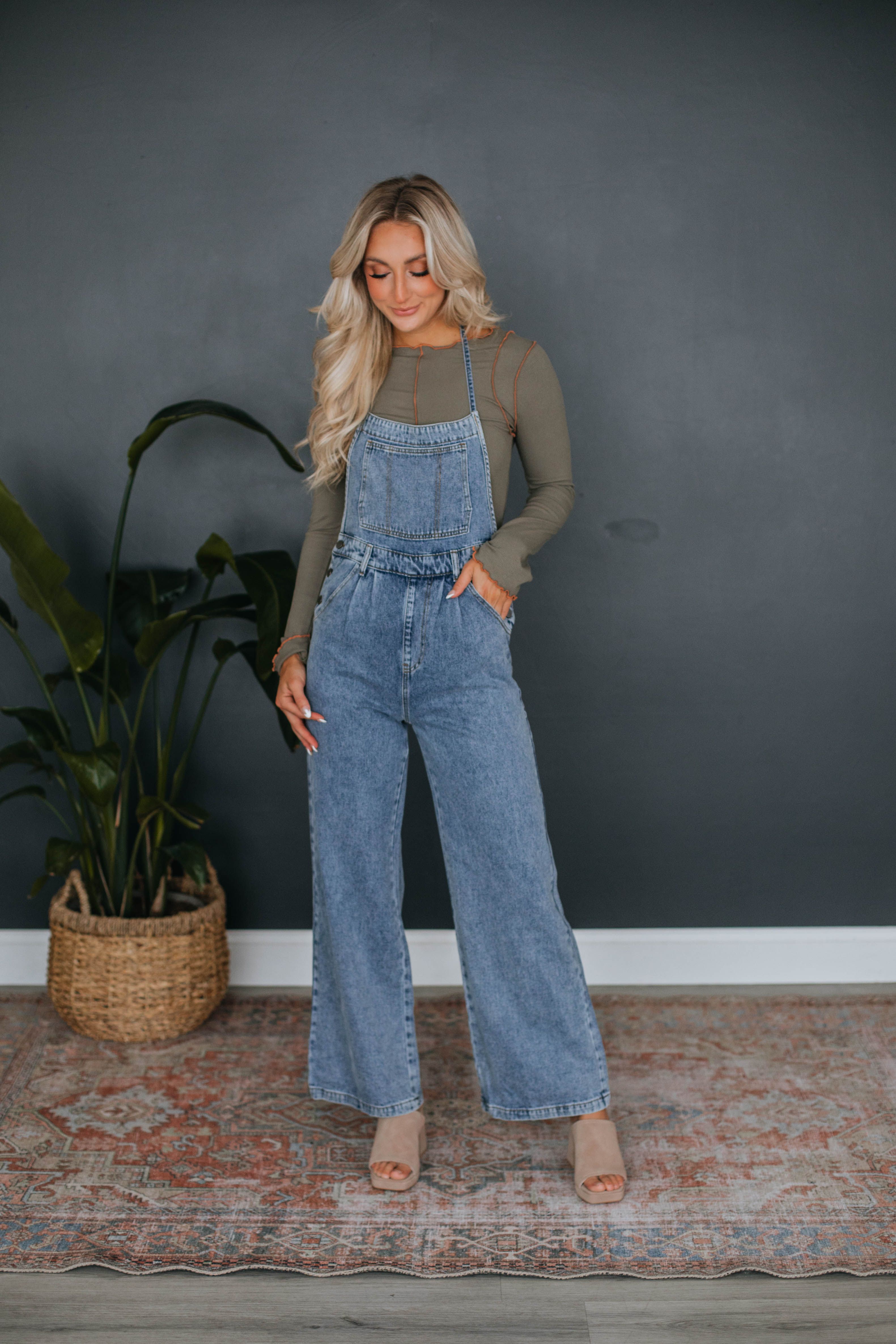 Kenleigh Denim Jumpsuit sold by Wild Oak Boutique product image thumbnail 3