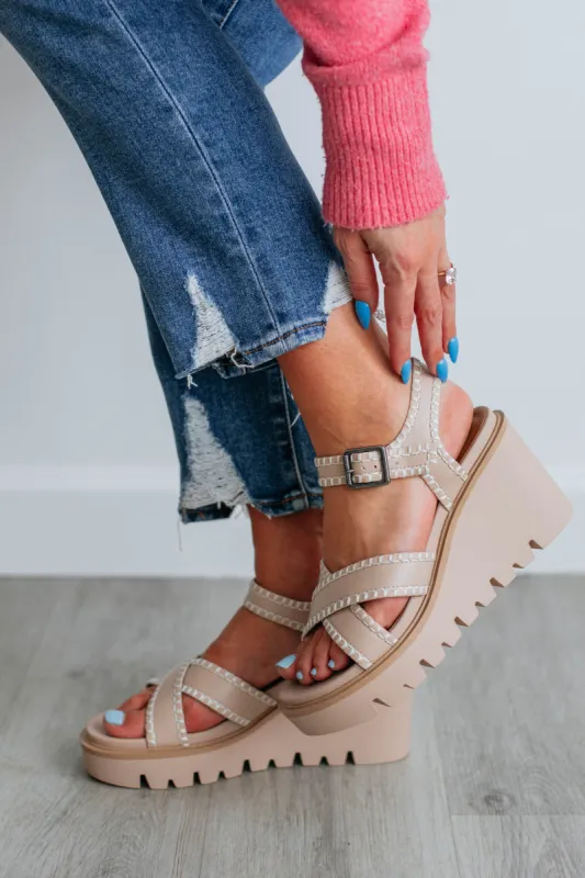 Finding Paradise Wedges - Taupe sold by Wild Oak Boutique