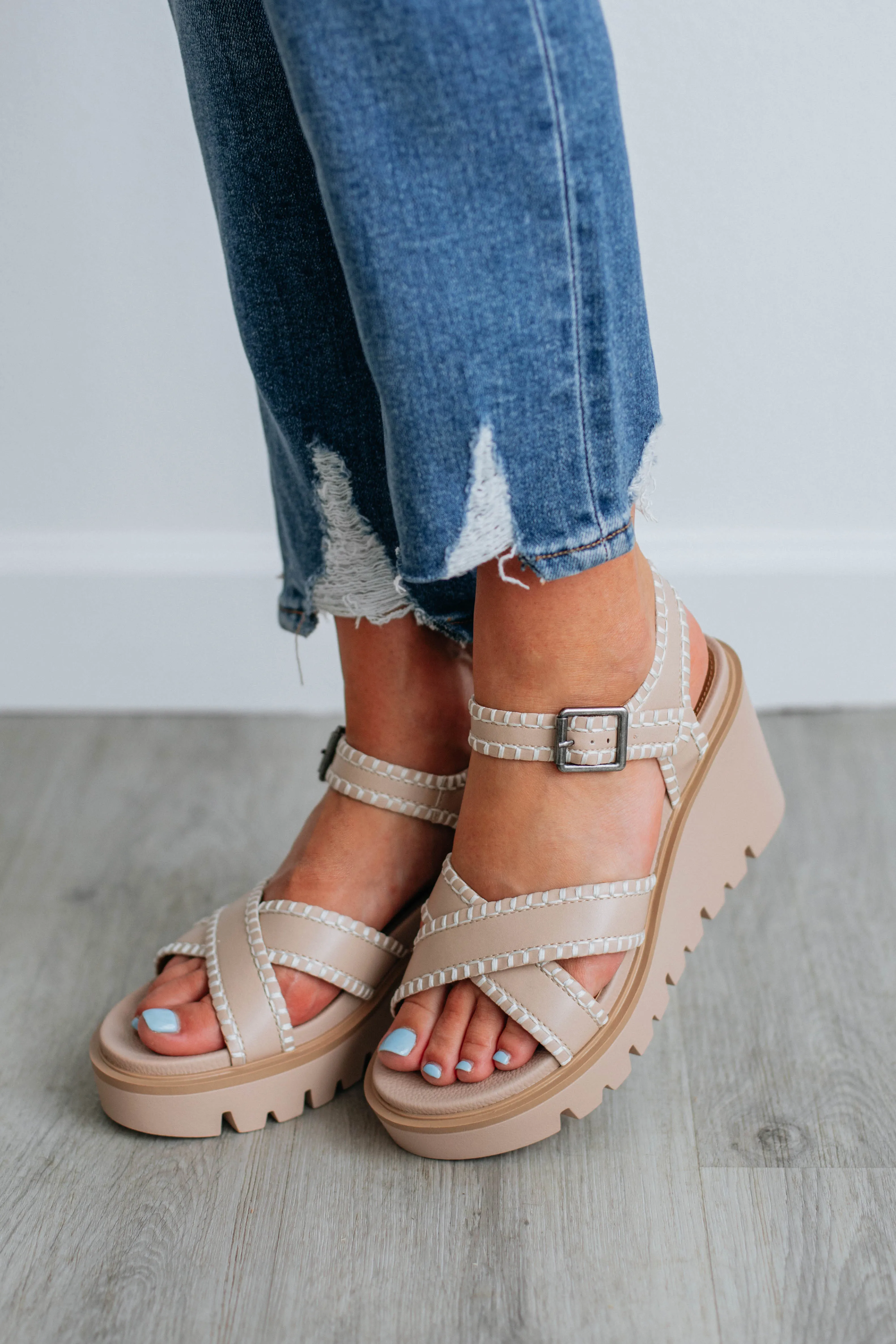 Finding Paradise Wedges - Taupe sold by Wild Oak Boutique product image thumbnail 2