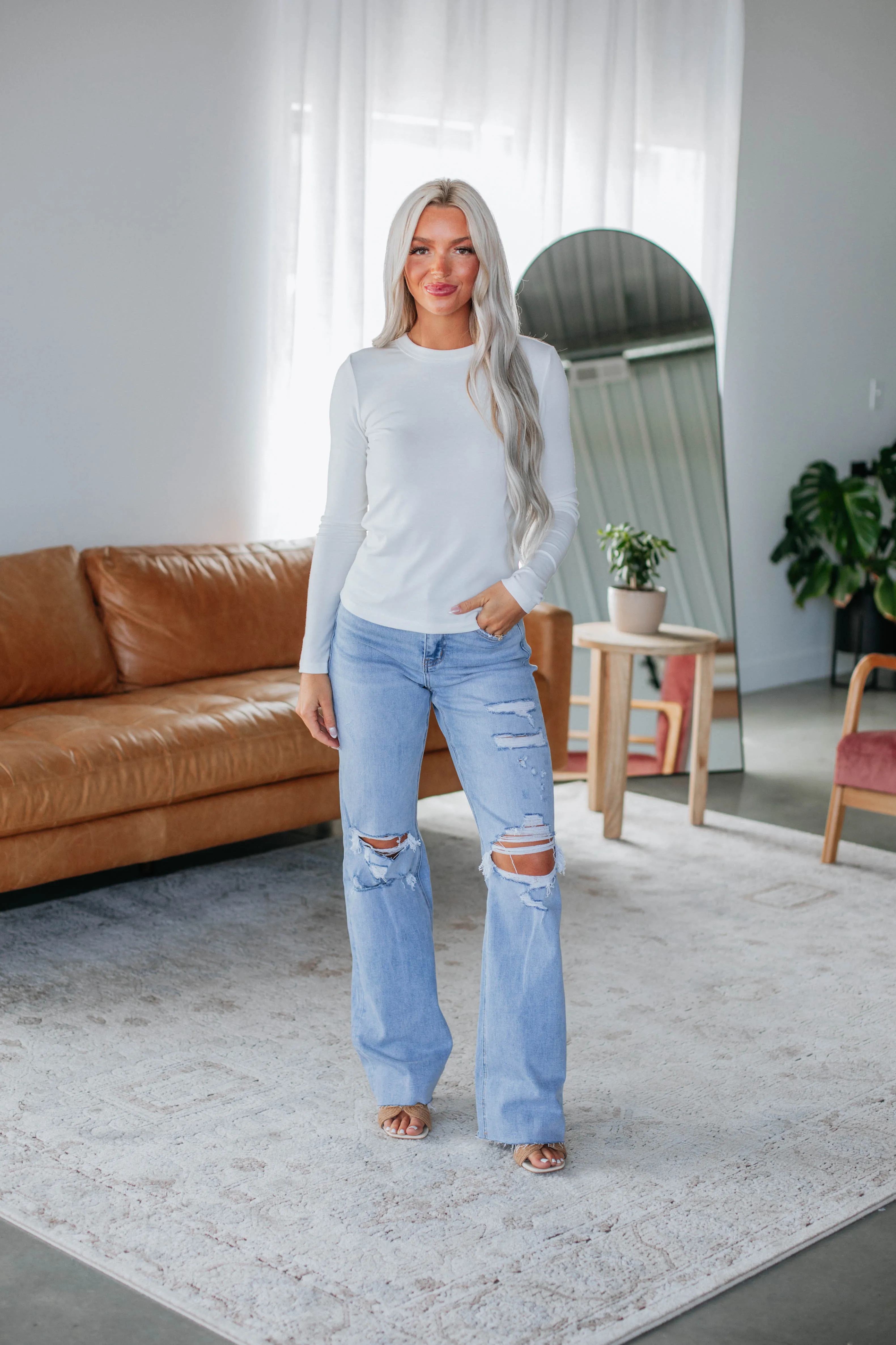 Penny Long Sleeve Top - Ivory sold by Wild Oak Boutique product image thumbnail 2