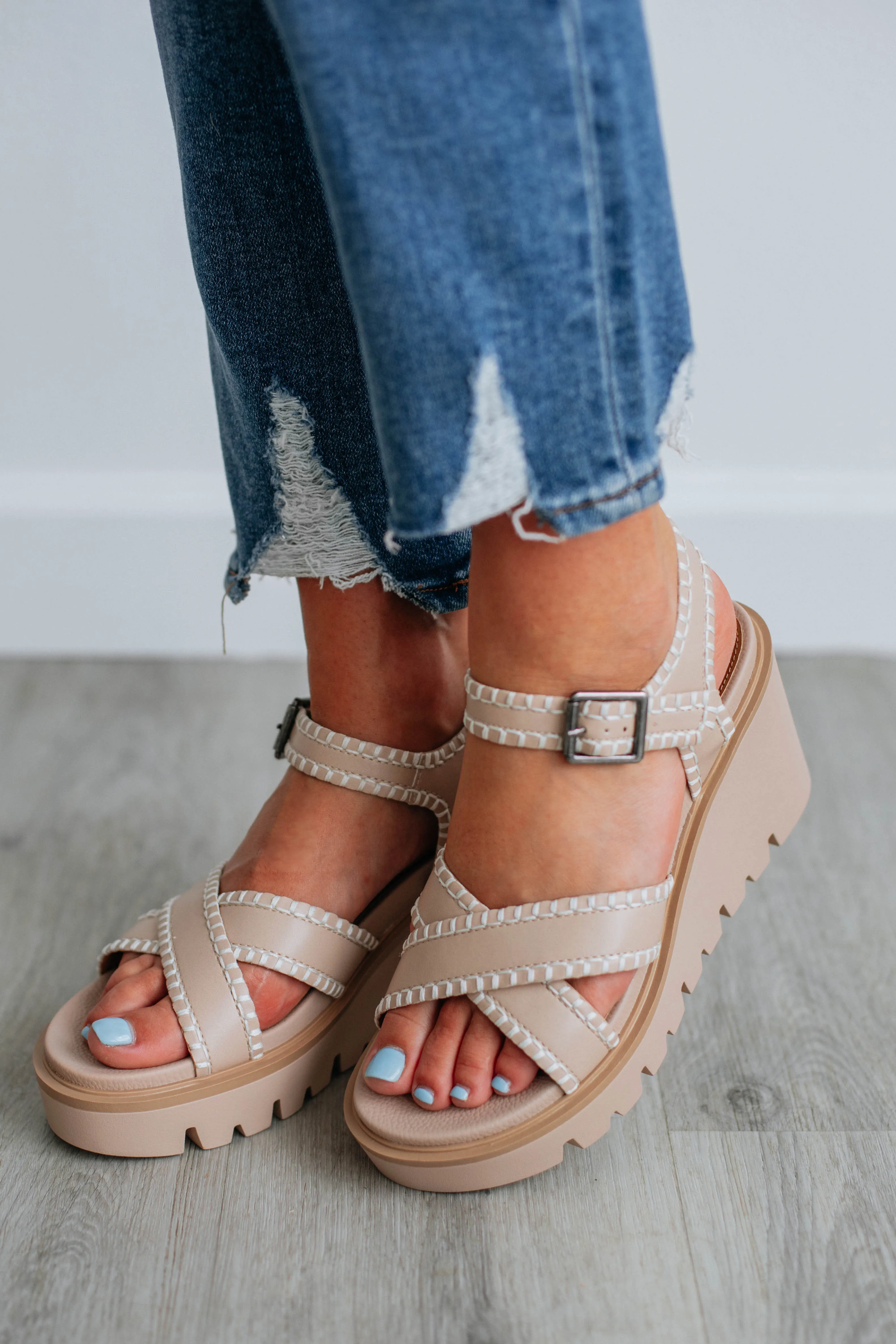 Finding Paradise Wedges - Taupe sold by Wild Oak Boutique product image thumbnail 4