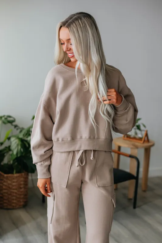 Do Not Disturb Sweatshirt - Mocha sold by Wild Oak Boutique