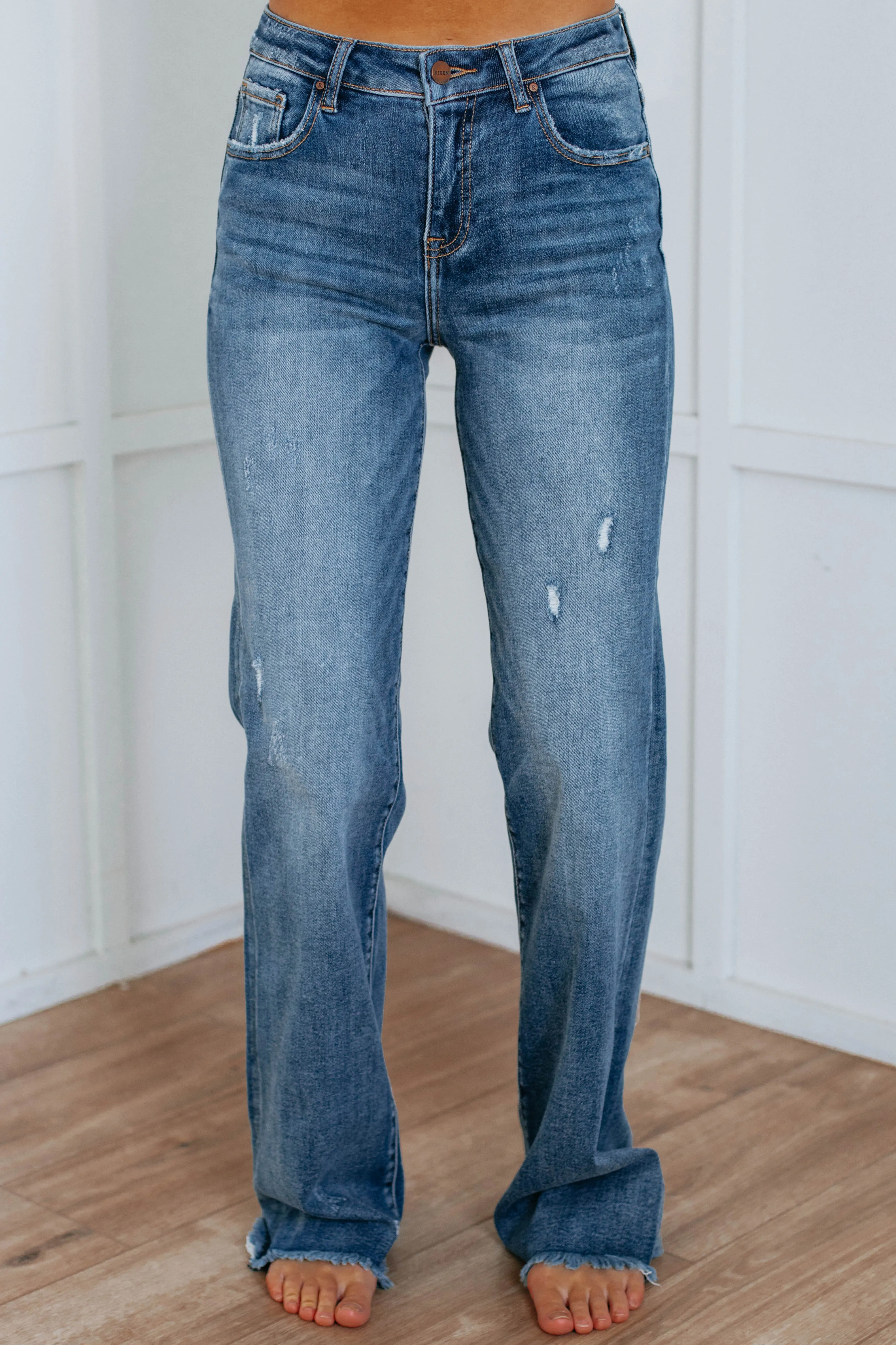 Aemi Risen Jeans - Medium Wash sold by Wild Oak Boutique product image thumbnail 5