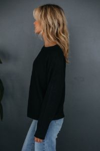 Brylee Lightweight Sweater - Black sold by Wild Oak Boutique